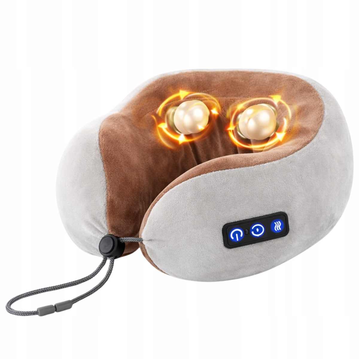 Electric Neck Massager Travel Pillow Croissant With Heating Packaging status original