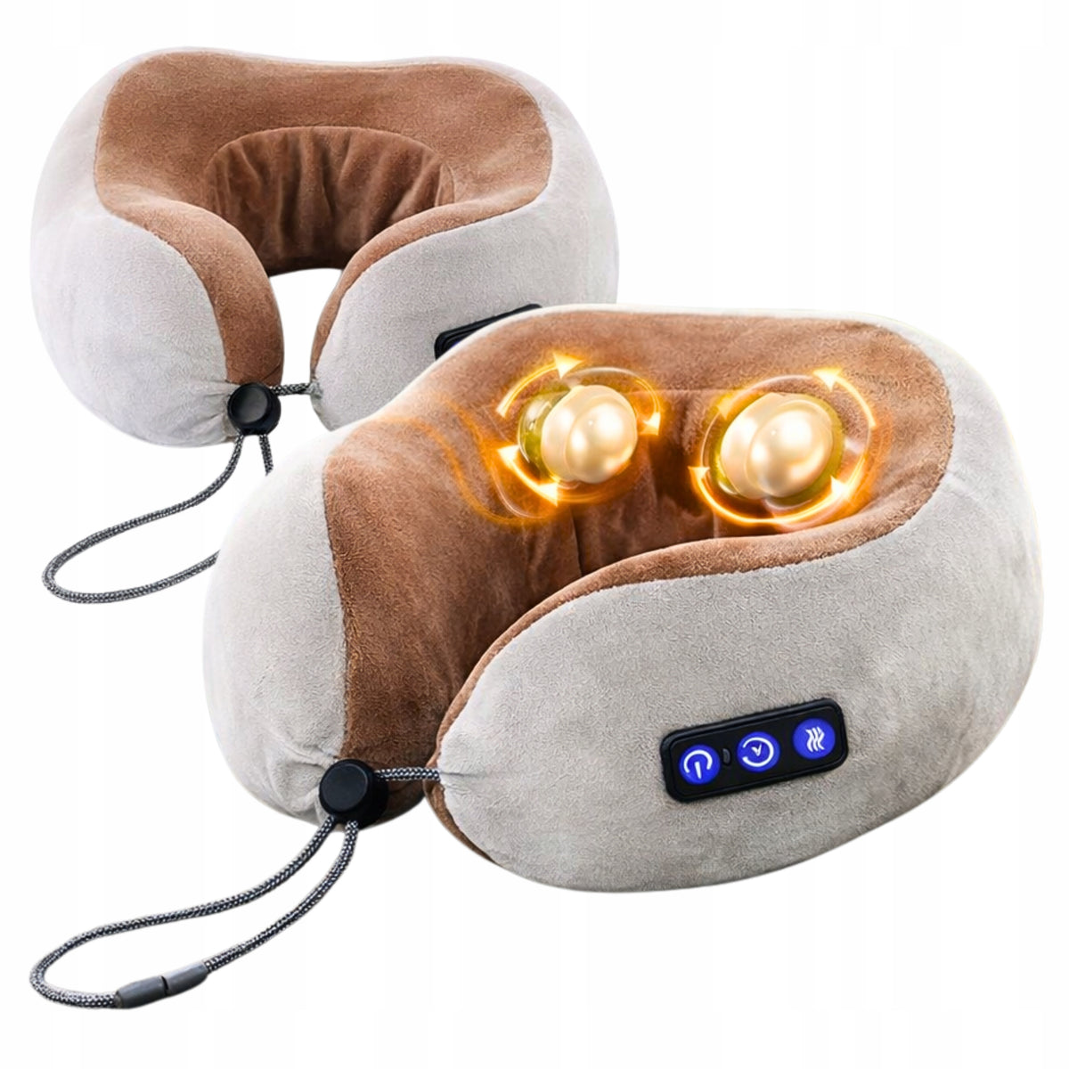 Electric Neck Massager Travel Pillow Croissant With Heating