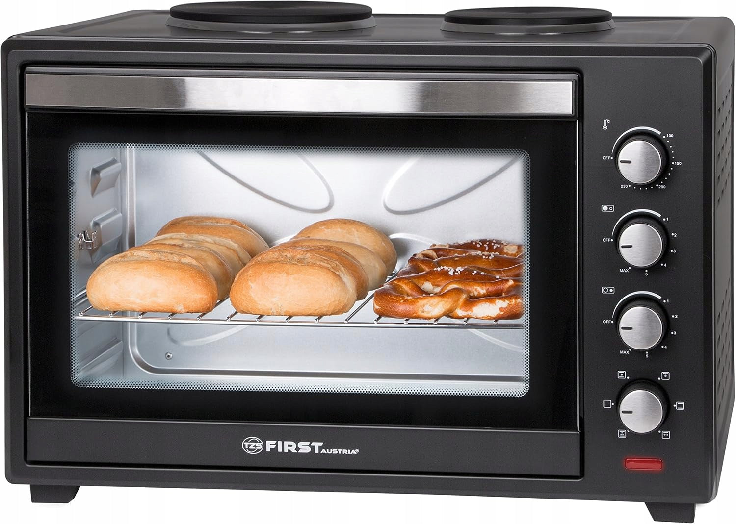 Electric Oven with Stove 2in1 First Austria 60L LED 3400W Grill