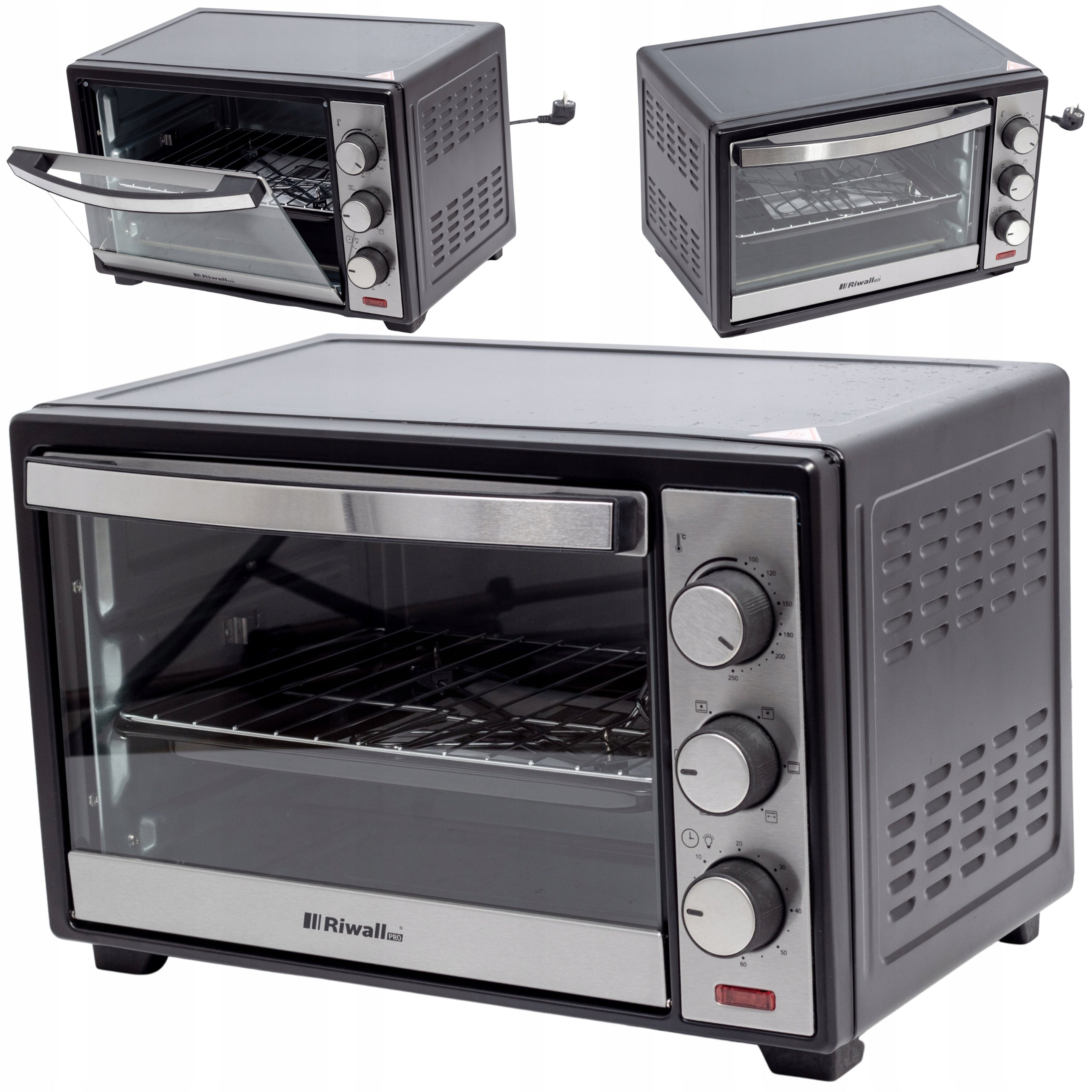Electric Oven with Thermocouple Rożno Freestanding Grill Riwall 25L