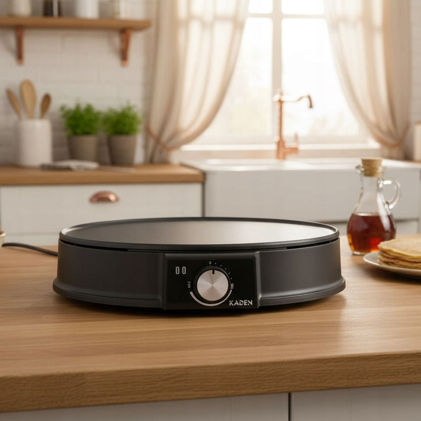 Electric Pancake Maker 1200w With Teflon Coating - Fat Free Frying Manufacturer code patelnia naleśnikowa pancake smażenie