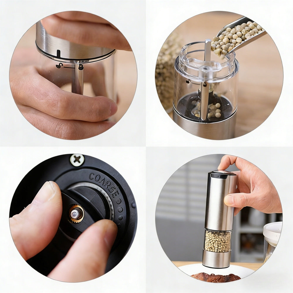 Electric Pepper and Salt Grinder USB-C Ceramic BATTERY Brand no brand