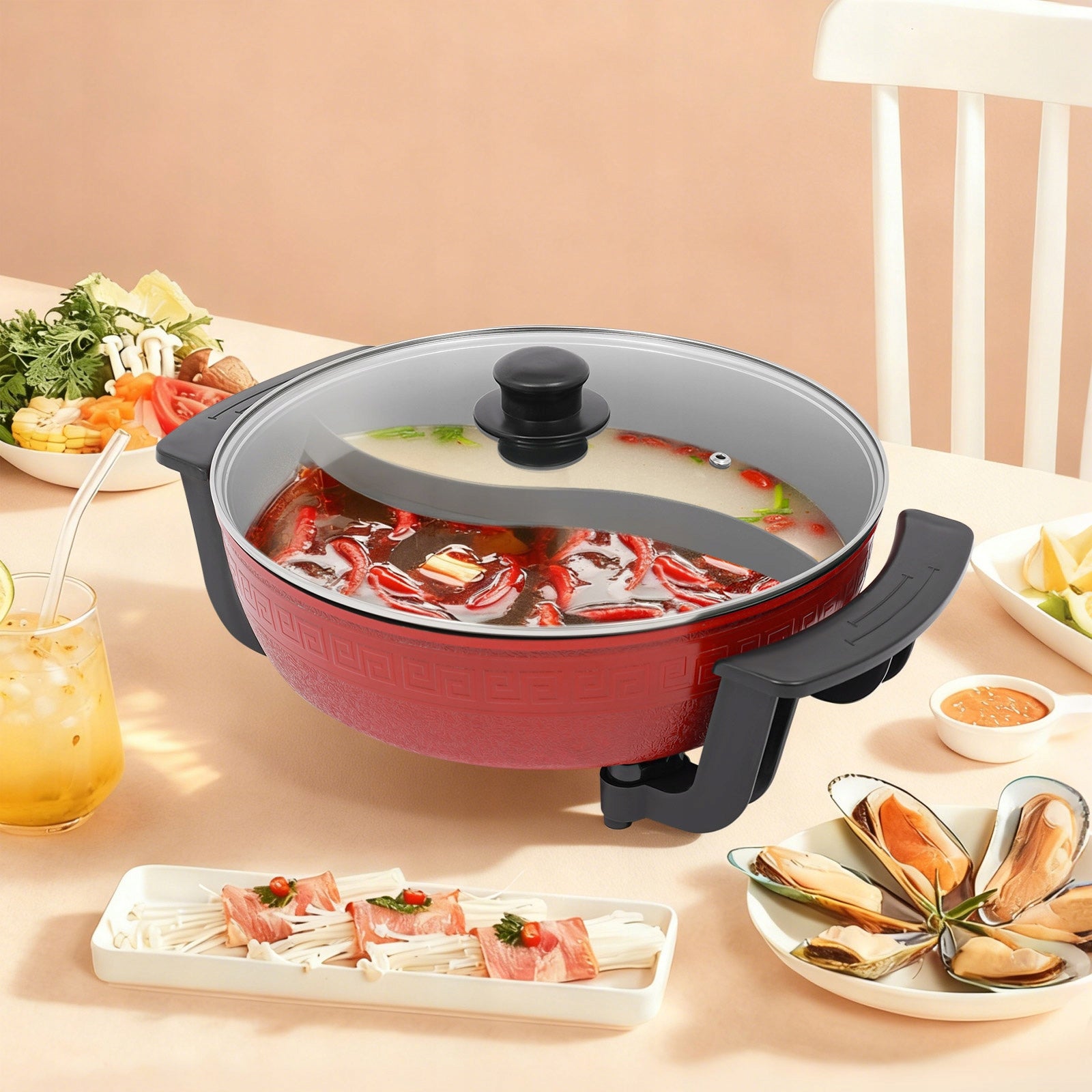 Electric Pot, 6L Household Hot Pot, 1360W 220V Manufacturer code BUYNEST