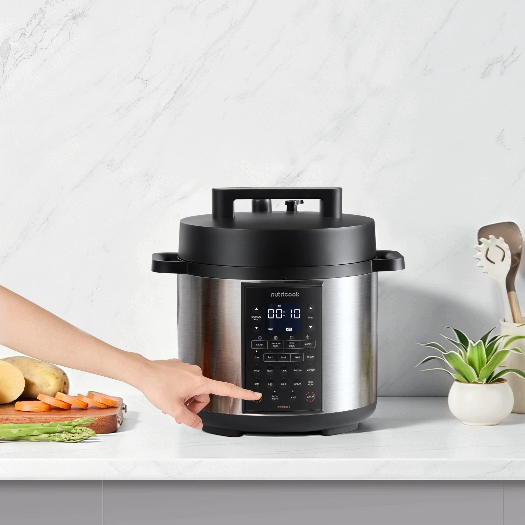 Electric Pressure Cooker Slow Cooker Nutricook Smart Pot 3 8L 1500W Steel Manufacturer code NC-SP330EU