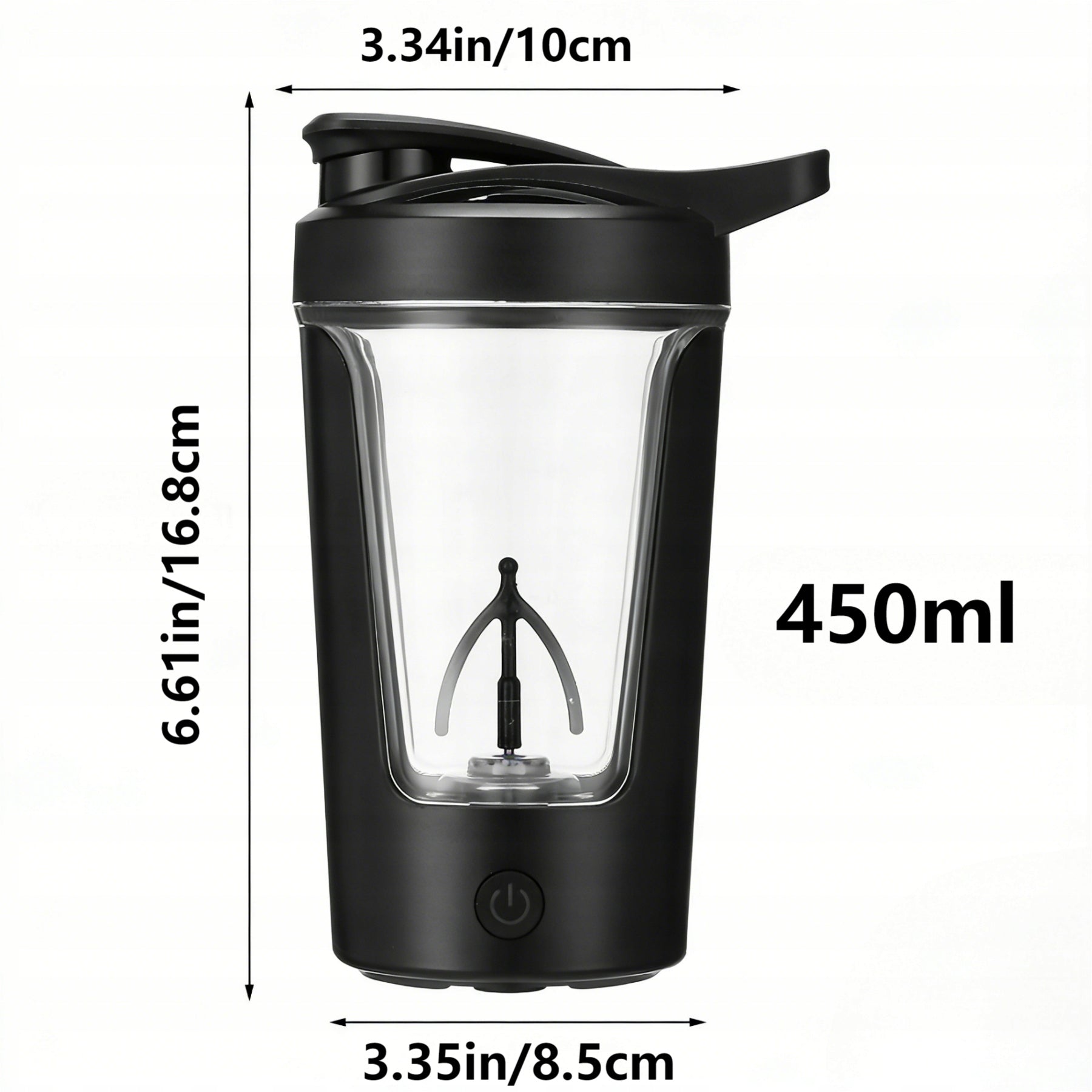 Electric Protein Shaker 450ml | USB Fitness Blender | Quick Mix Packaging status original