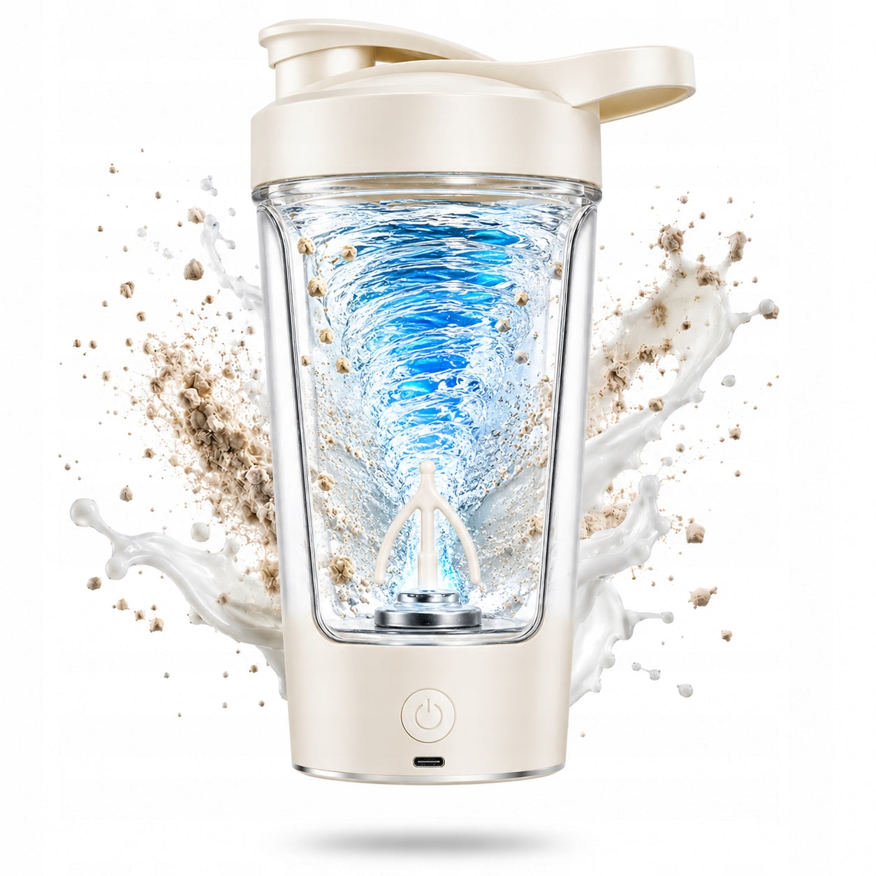 Electric Protein Shaker 450ml USB Fitness Blender White Sport Brand sennifar