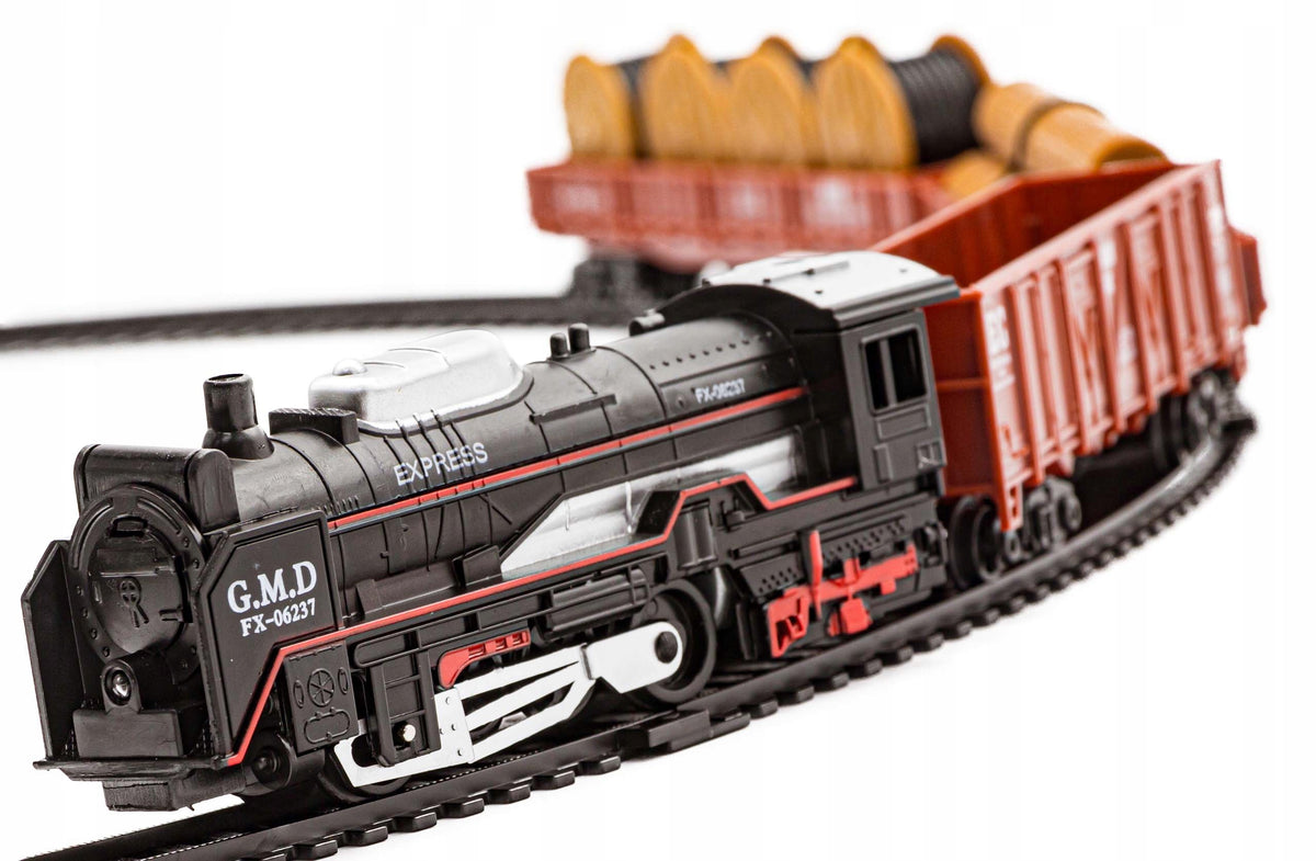Electric RAILWAY for Children Locomotive with Wagons Train TRACKS TREES Packaging status original