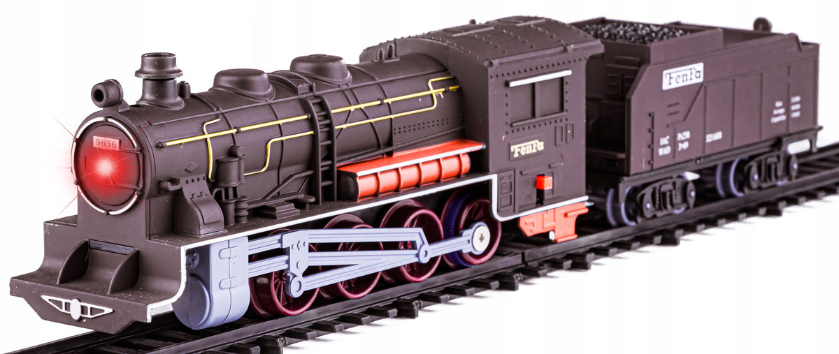 Electric Railway Locomotive Ciuchcia Track Train with Wagons Station 325cm Color black