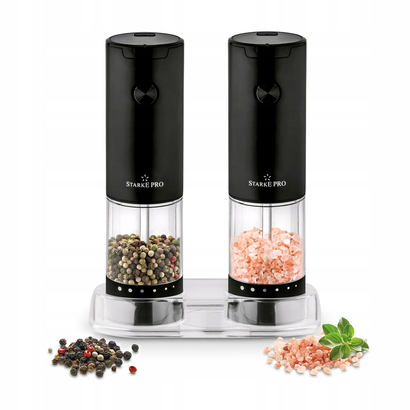 Electric SALT AND PEPPER GRINDERS MODERN LED Starke Pro Vis 2 pcs