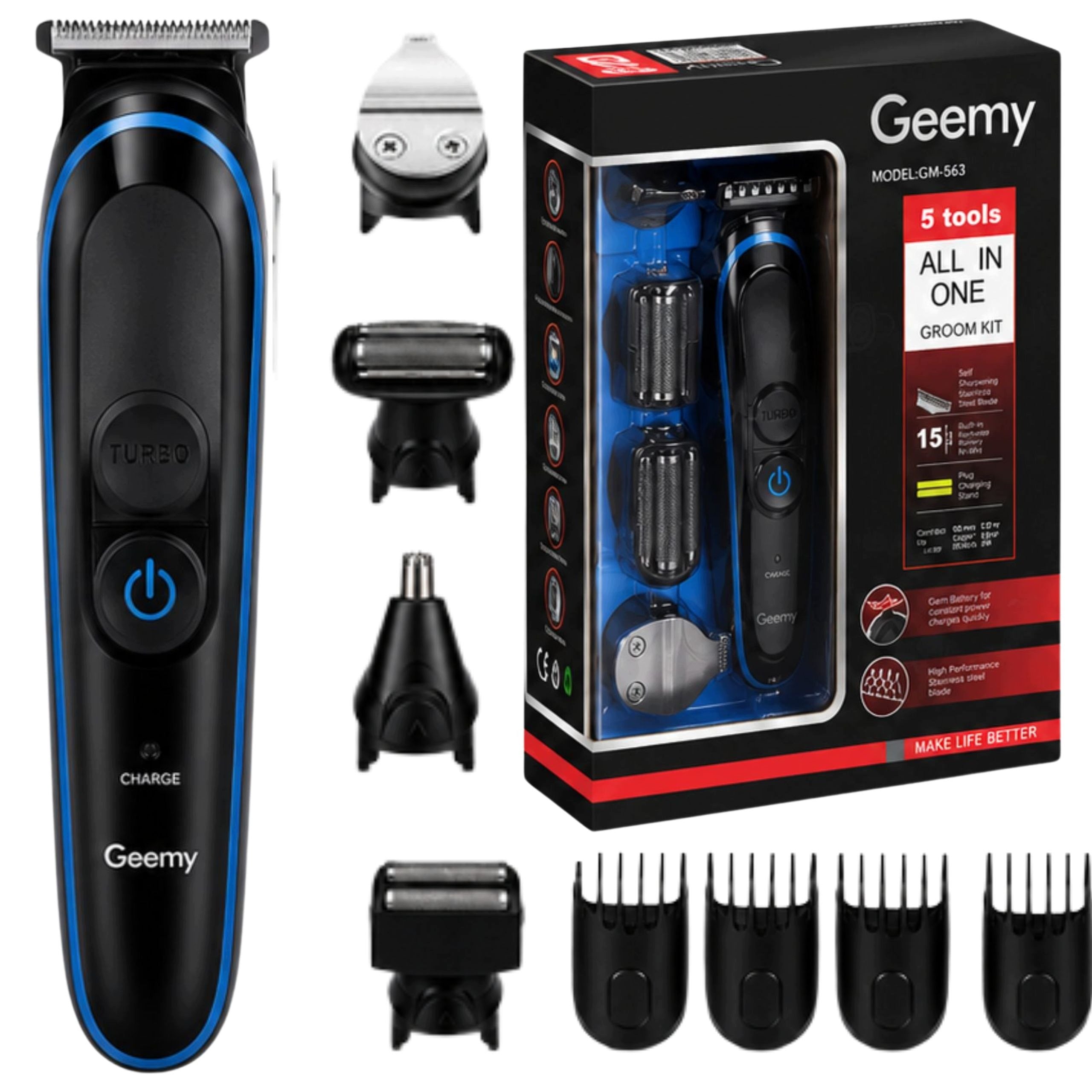 Electric Shaver Men's Beard Face Beard Multifunction with Trimmer