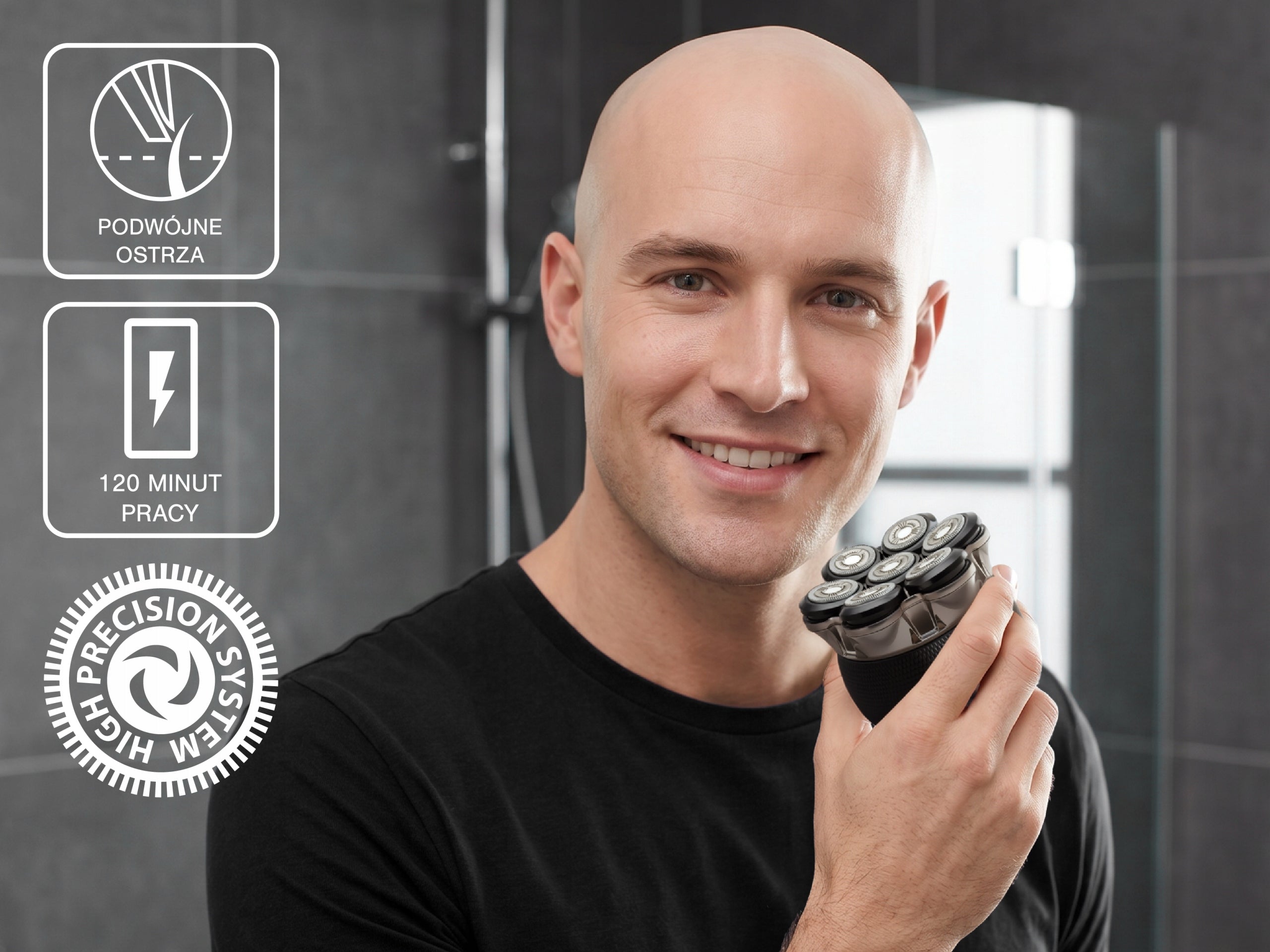 Electric Shaver Men's Head Shaving 7 Blade Head G60 Haircutter Packaging status original