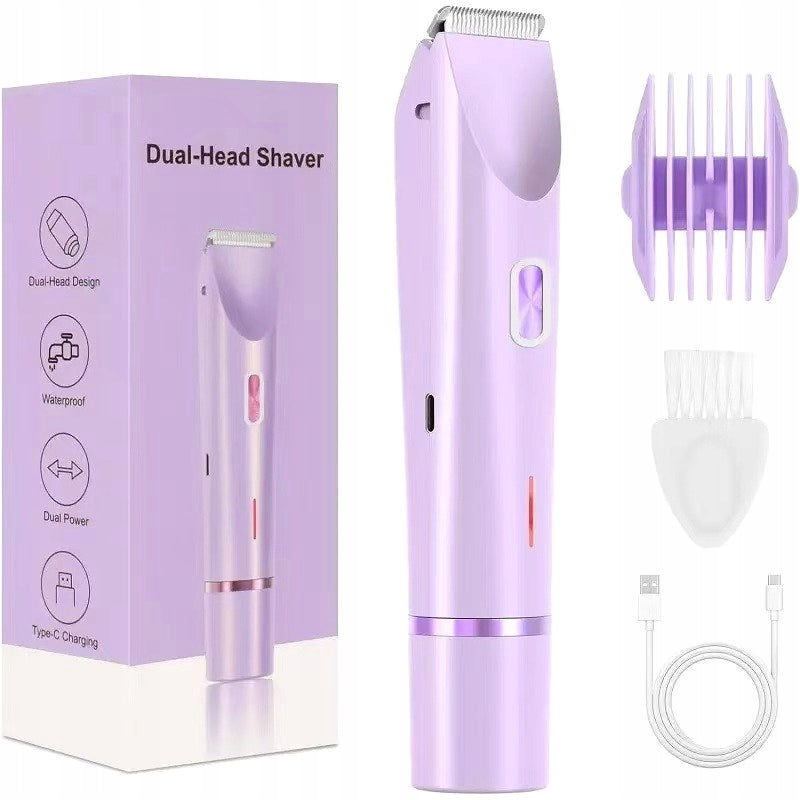 Electric Shaver for Women, 2-in-1 Electric Razor for Legs Underarm Face