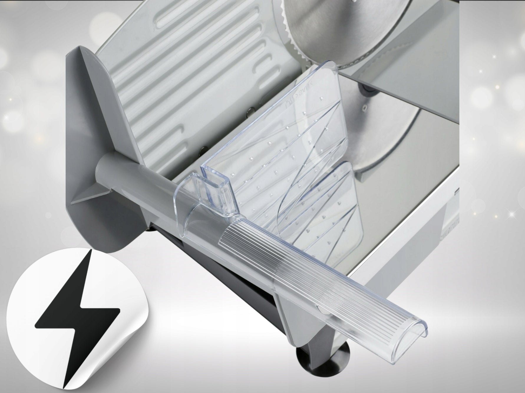 Electric Slicer for BREAD MEAT CHEESE VEGETABLES 400W Metal Adjustment Included equipment presser