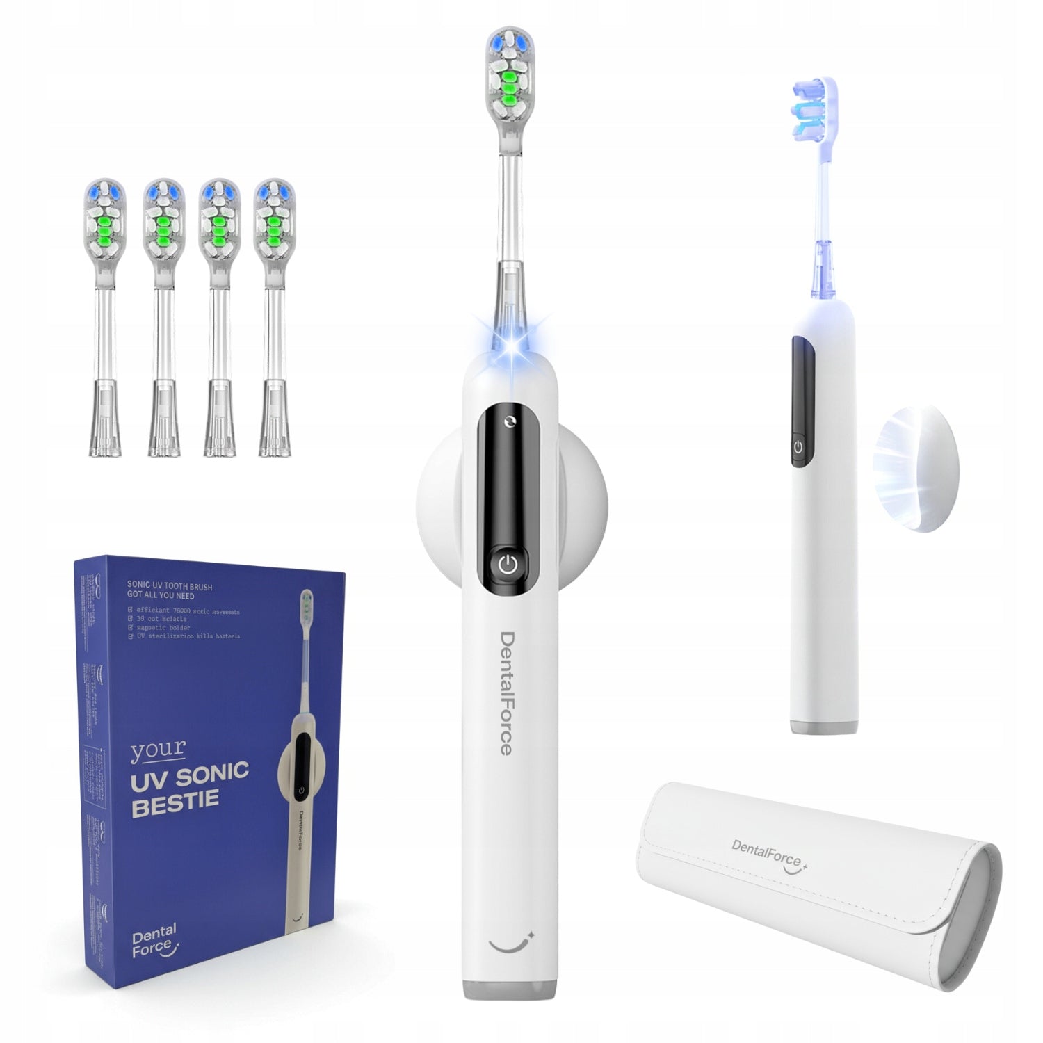 Electric Sonic Toothbrush DentalForce UV Holder Case 120days