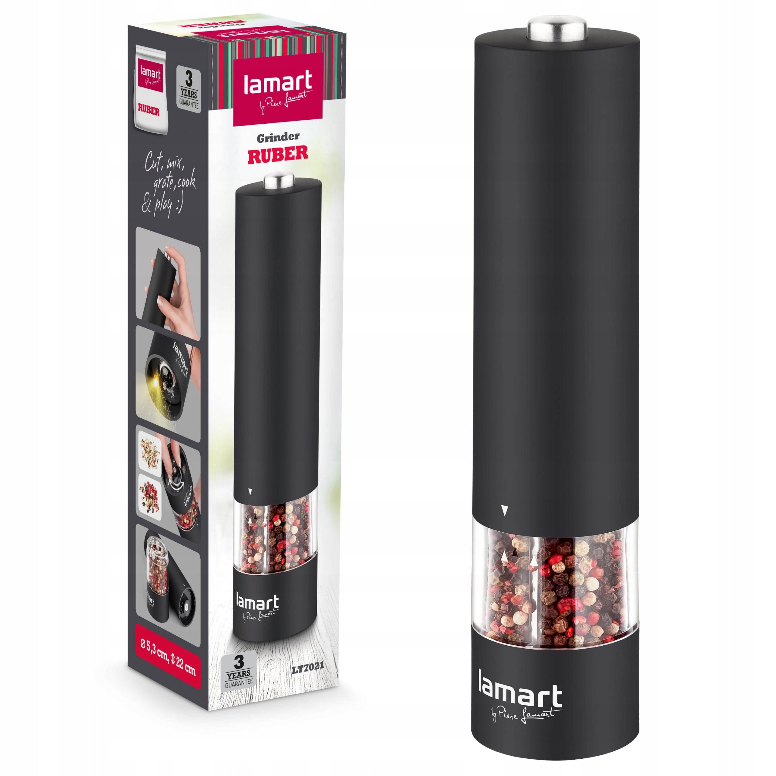 Electric Spice Grinder Lamart LT7021 140W Black Stainless Steel