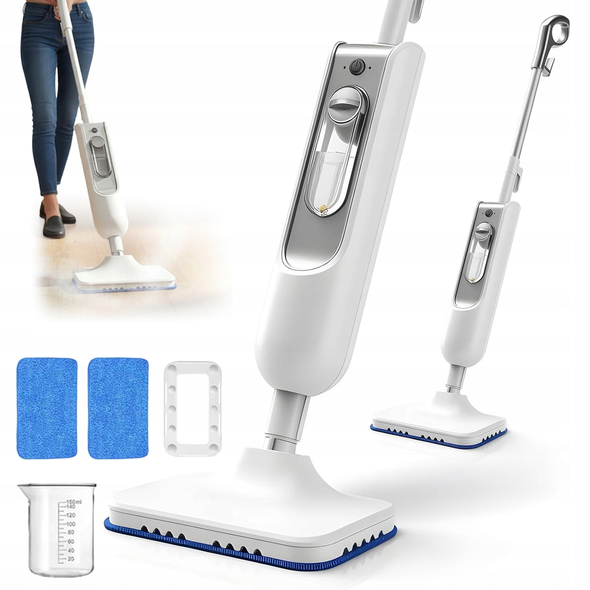 Electric Steam Mop Steam Cleaner 1500W + ACCESSORIES