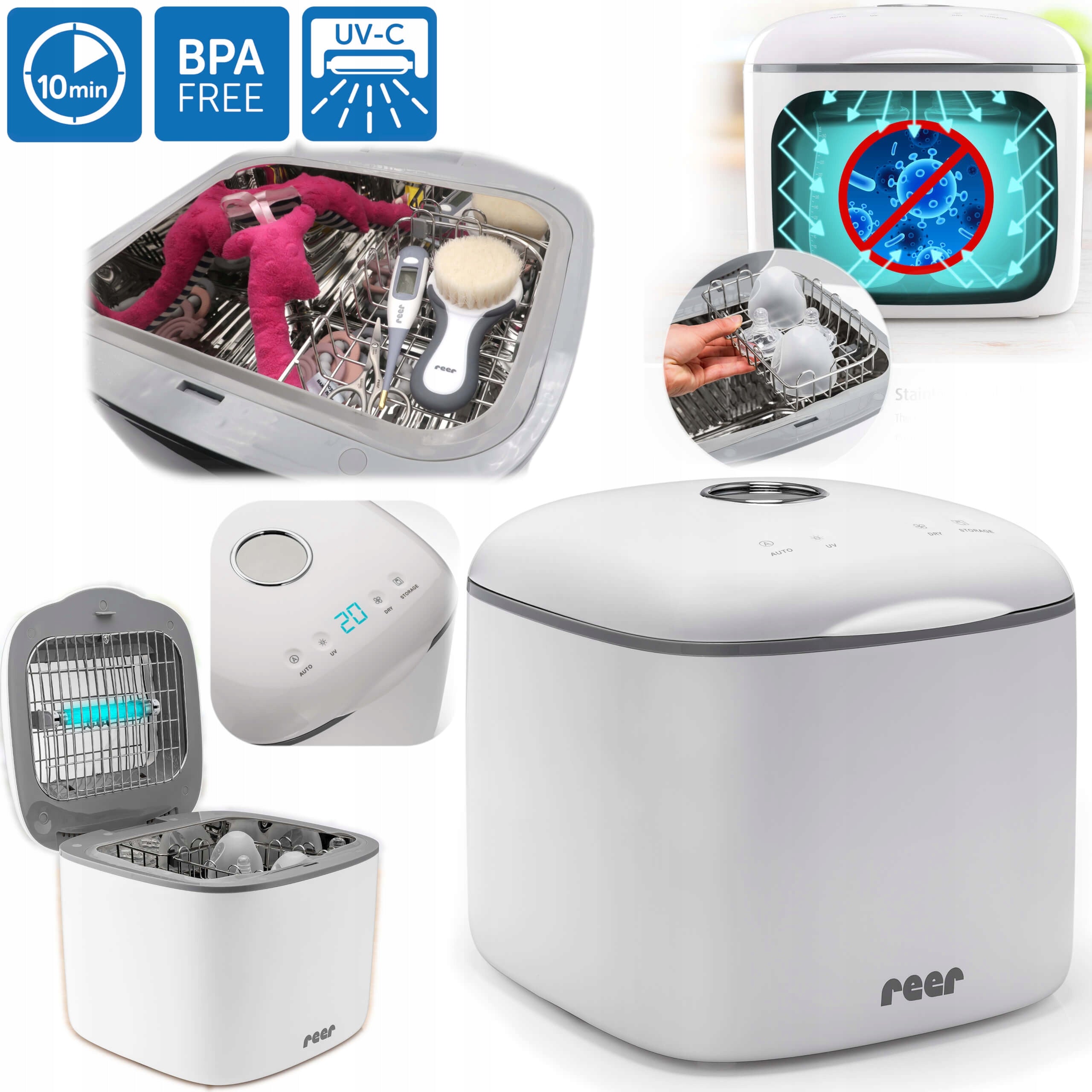 Electric Sterilizer UV Bottle Dryer Toys REER