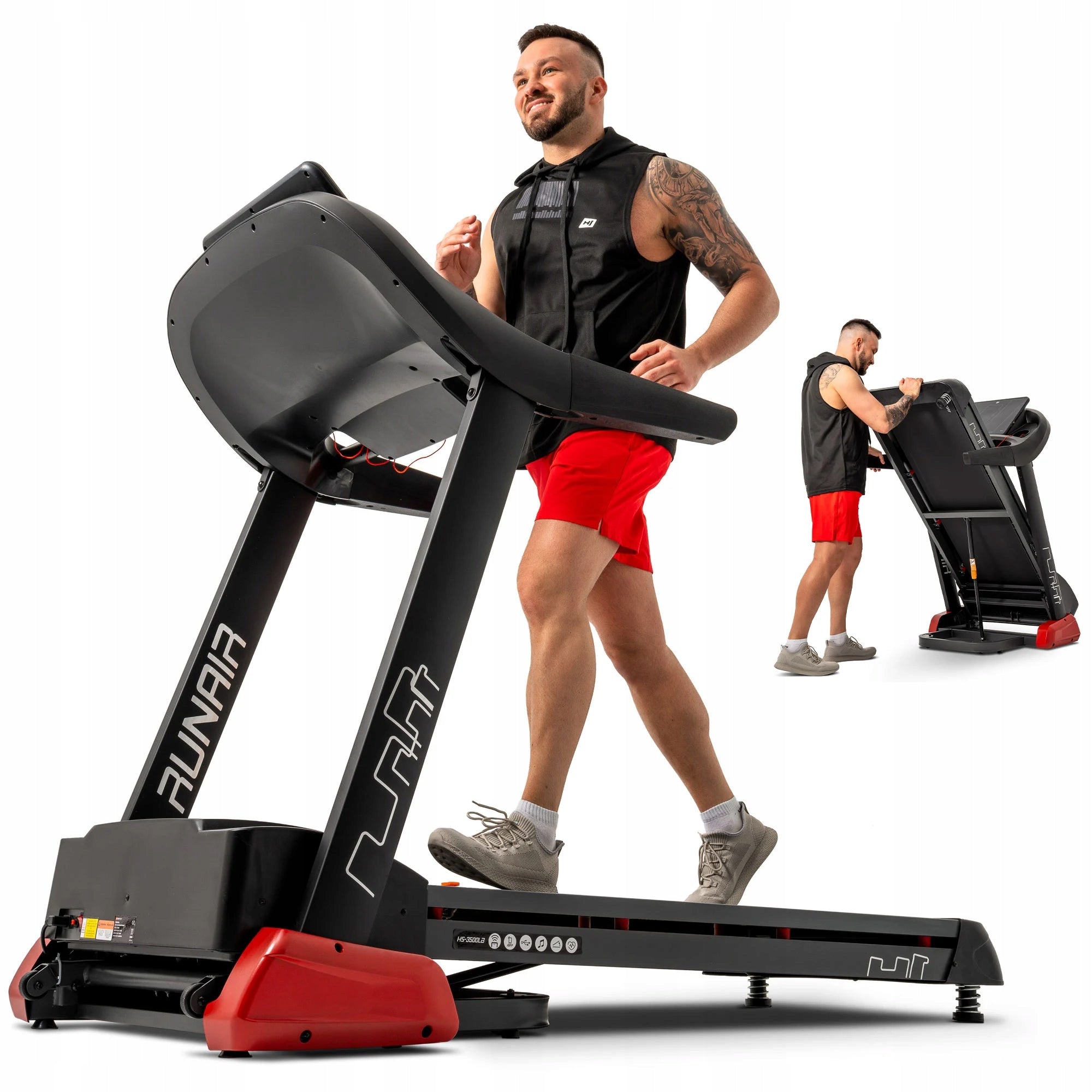 Electric Treadmill 3HP Home Folding Angle Adjustment Shock Absorption 20km/h