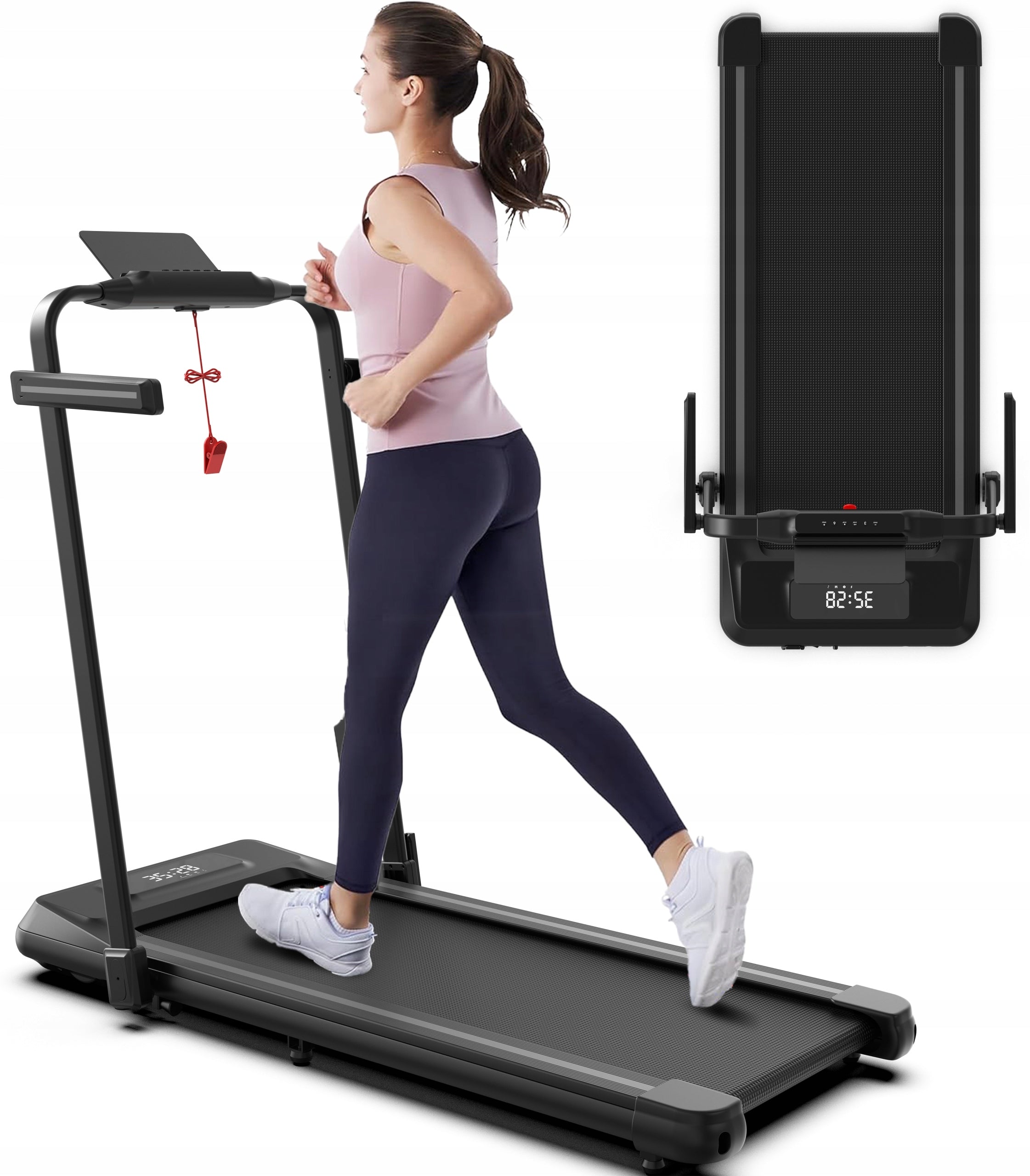 Electric Treadmill Folding Flat 15 km/h Bluetooth Slope 120 kg
