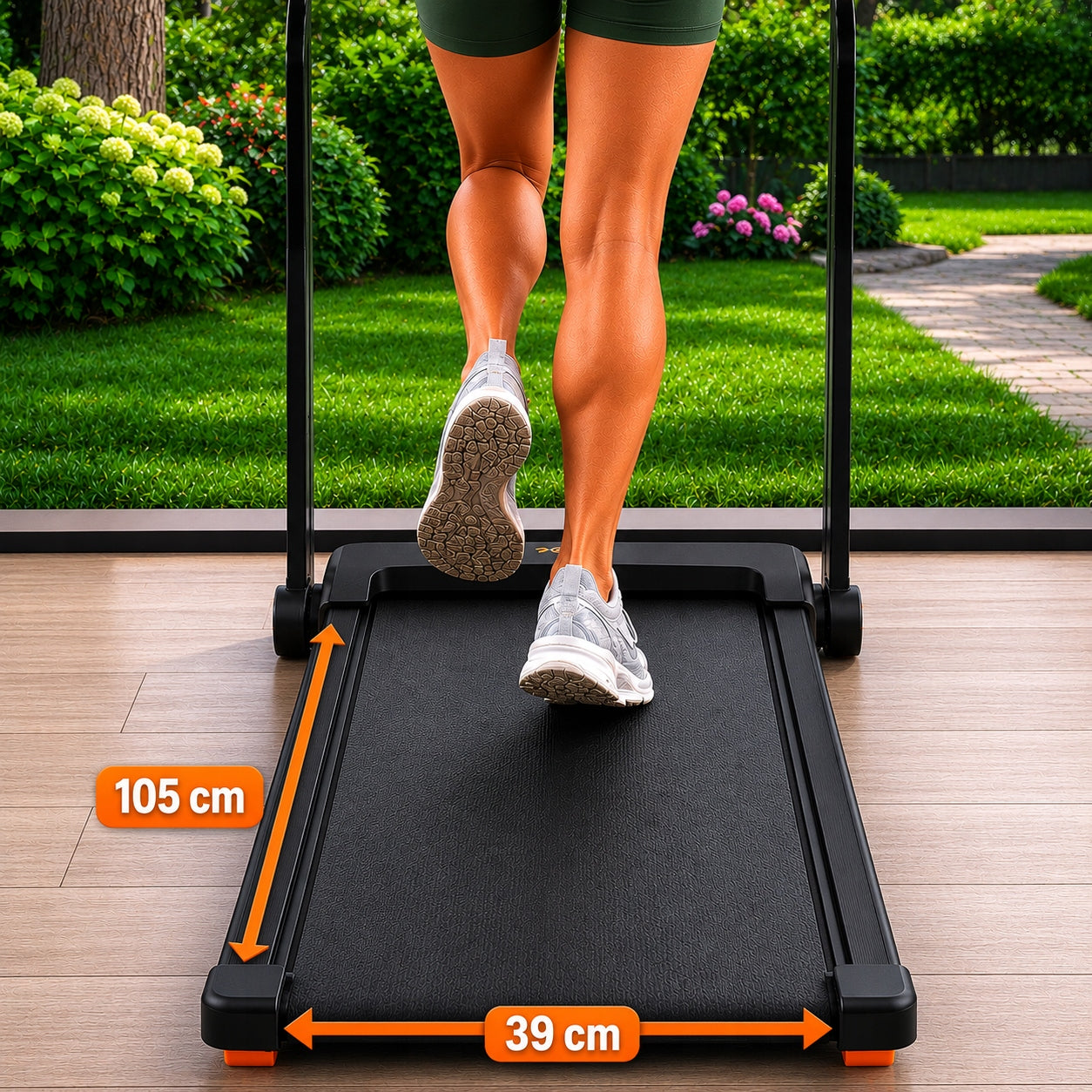 Electric Treadmill HRS T-210 Home 14 km/h Slope Adjustment Application Packaging status original