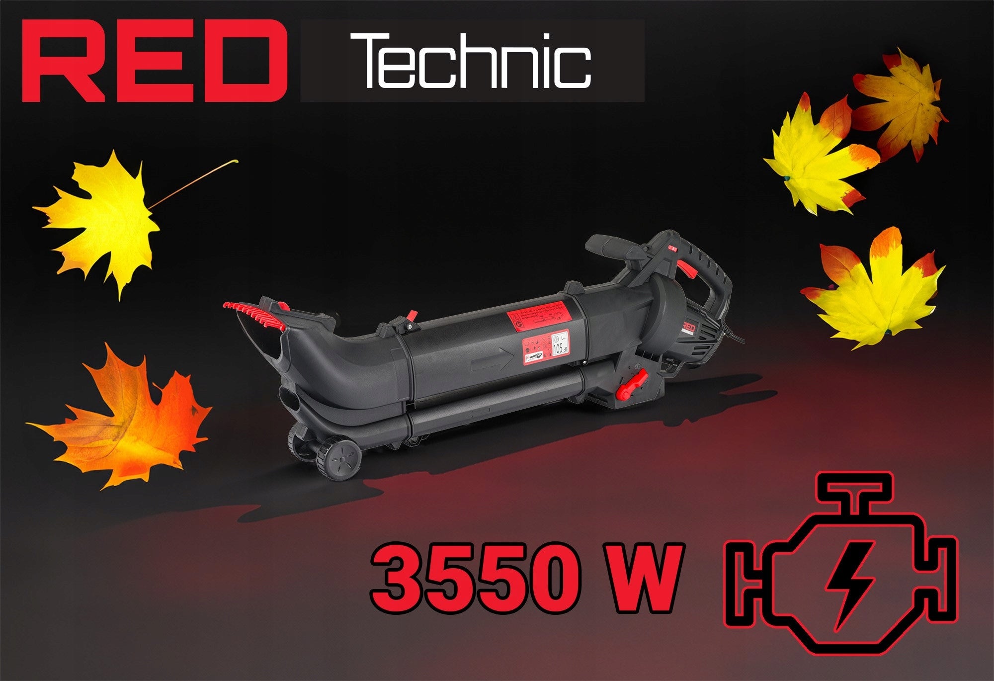 Electric Vacuum Cleaner Leaf Garden Blower 3550W 3IN1 RAKE 320km/h Bag size 35 l