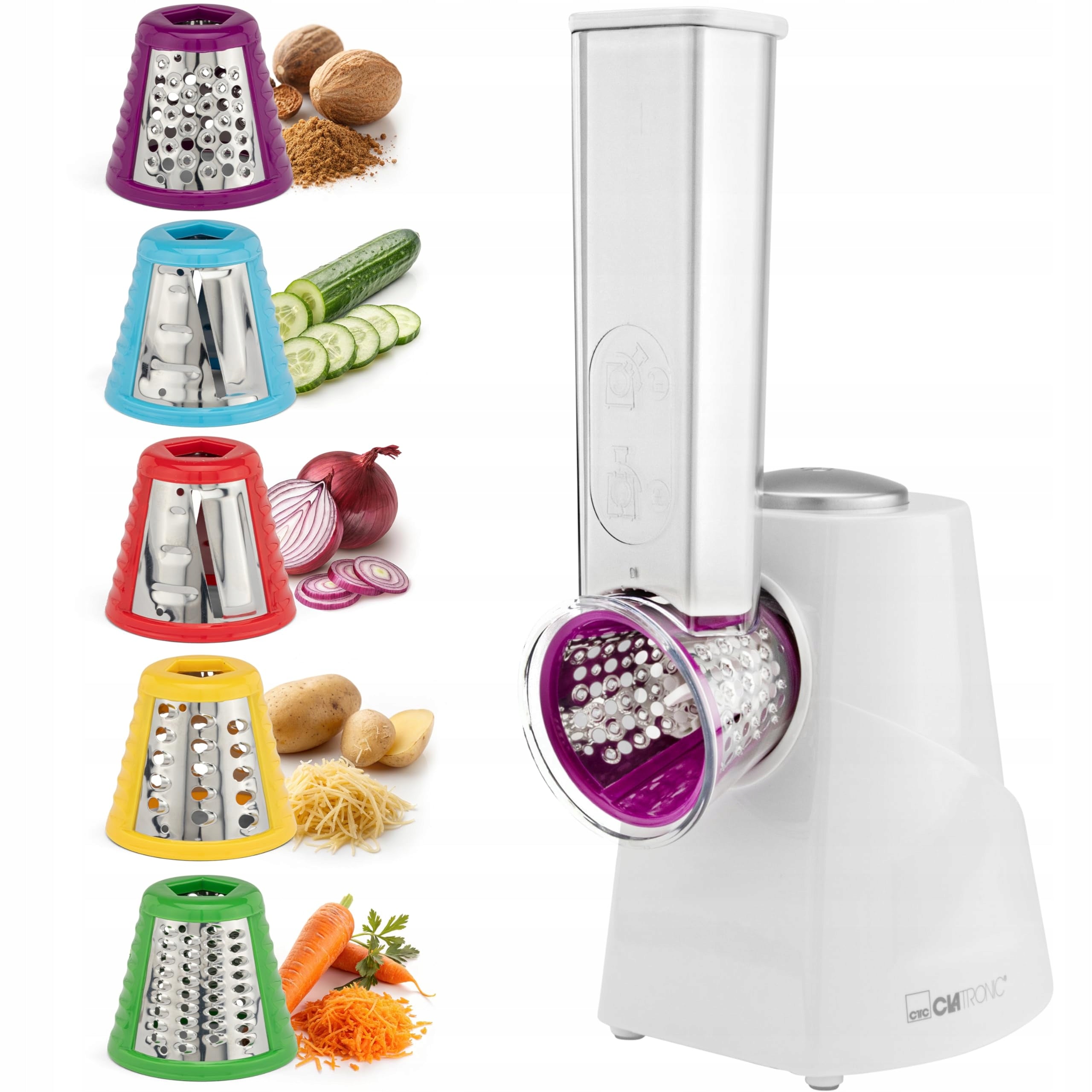 Electric Vegetable Slicer 5in1 Grater Slicer 5 Tips
