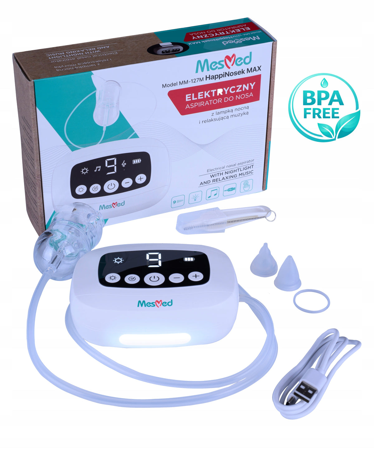 Electric aspirator for katarek melodies EFFECTIVE MM-127M HappiNosek MAX Brand MesMed