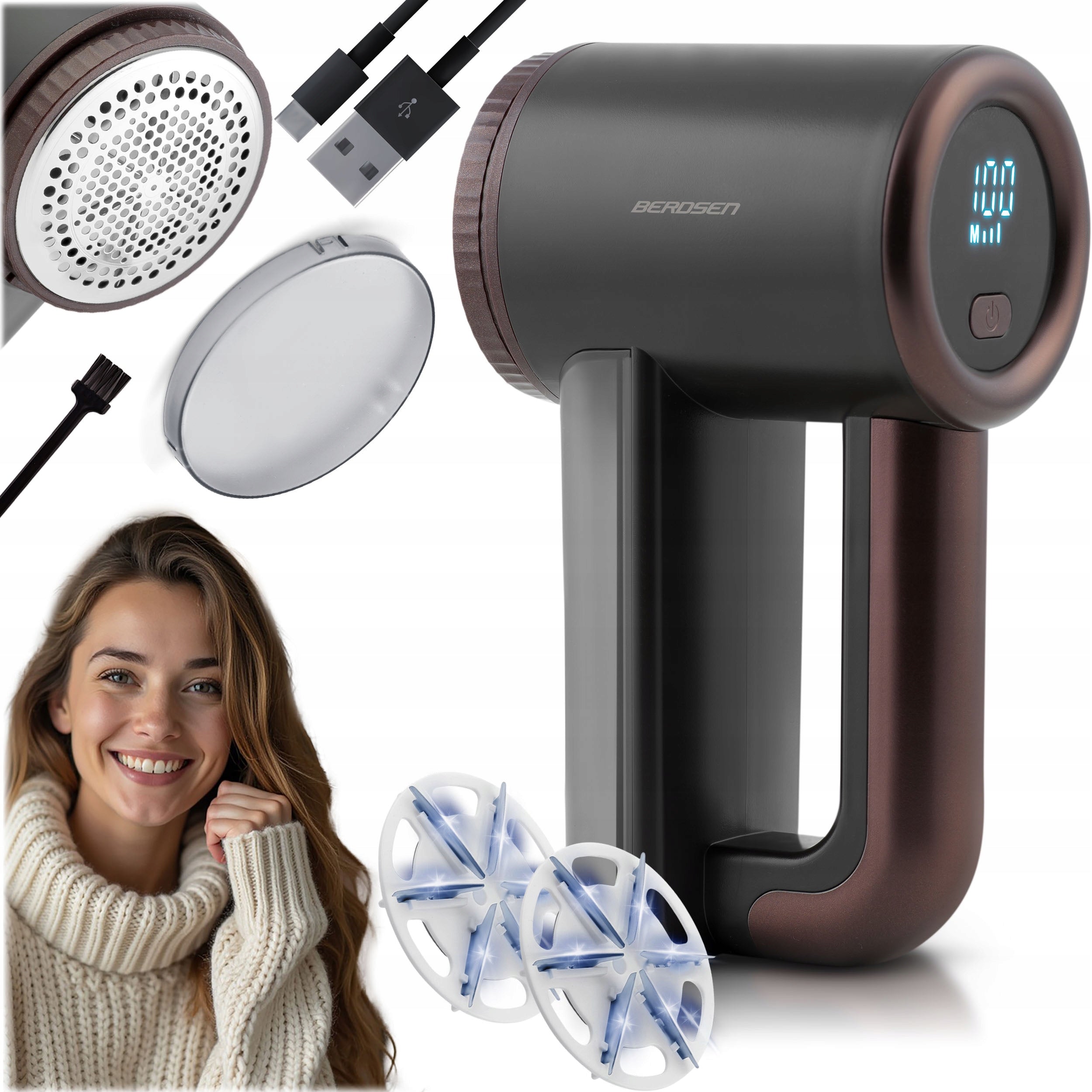 Electric clothes shaver for fabric couch upholstery sweaters Berdsen