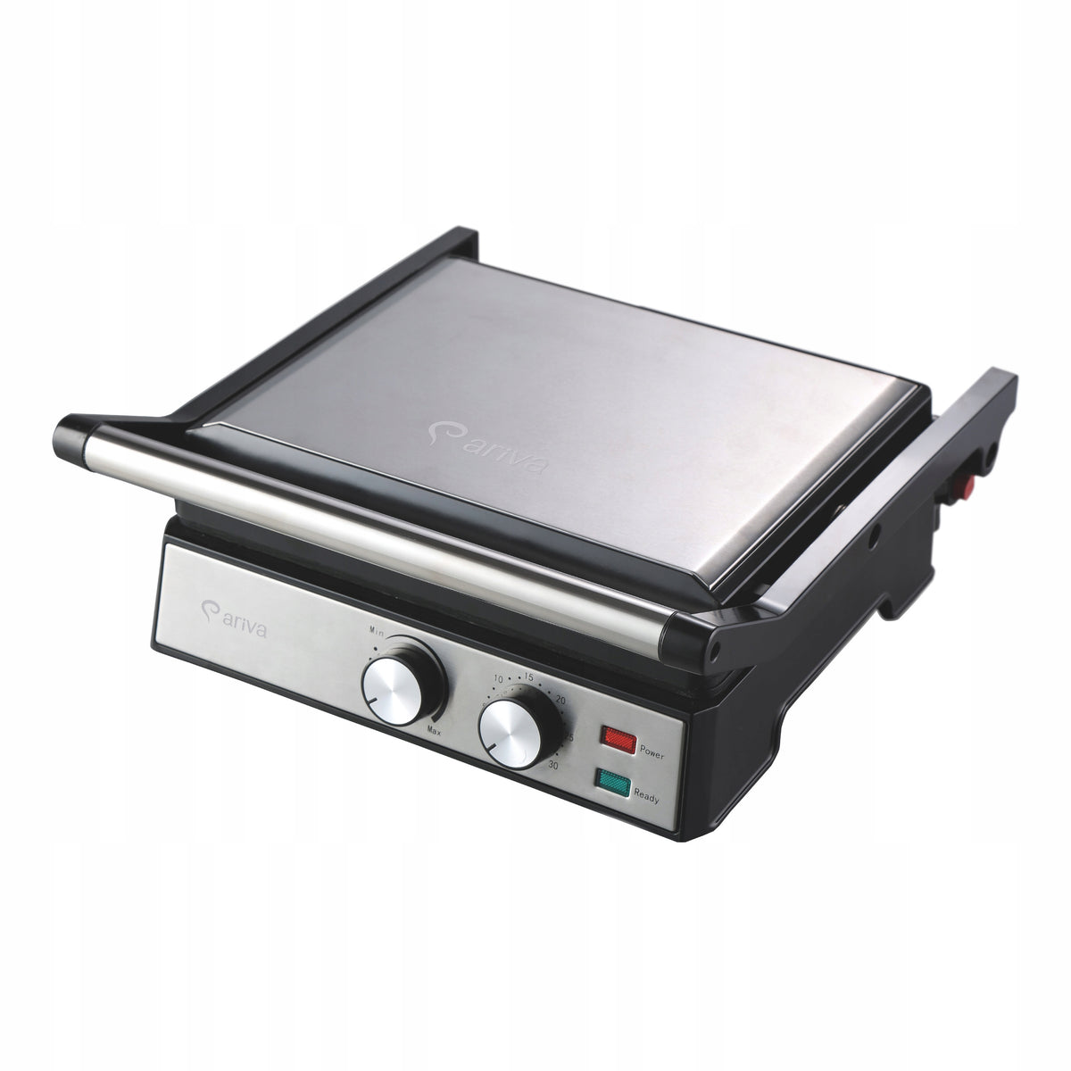 Electric contact grill WITHOUT TEFLON Ariva 2000W folding 180° Panini Packaging status original
