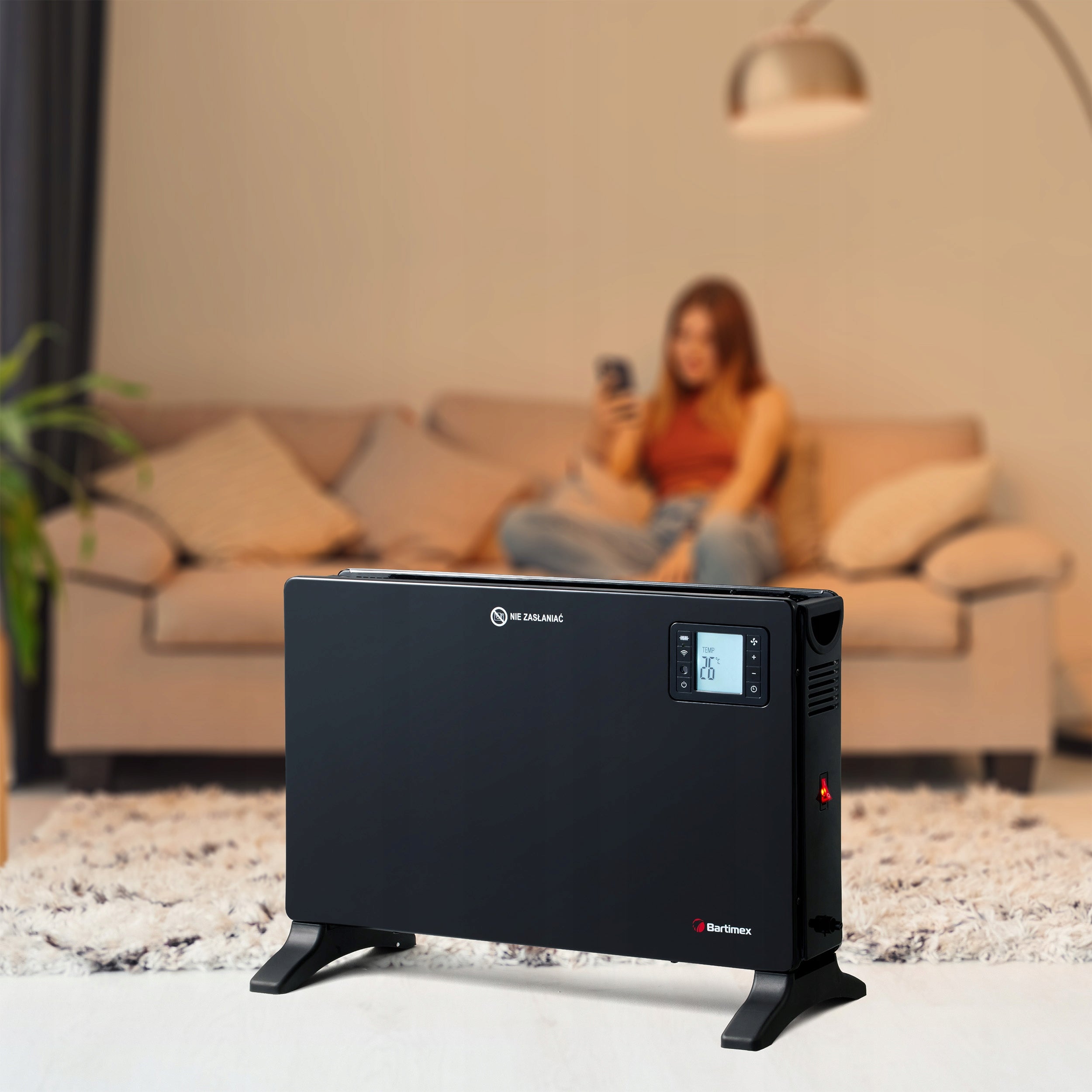 Electric convector heater 2000W thermostat, with fan, WiFi Manufacturer code JR06W