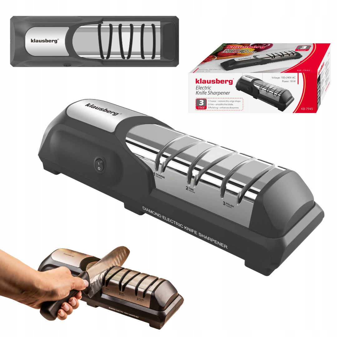 Electric diamond sharpener for knives 3 stages of sharpening