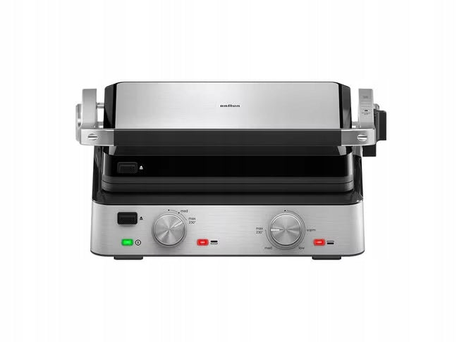 Electric folding grill BRAUN CG7020 silver/grey 2000 W Brand Whirlpool