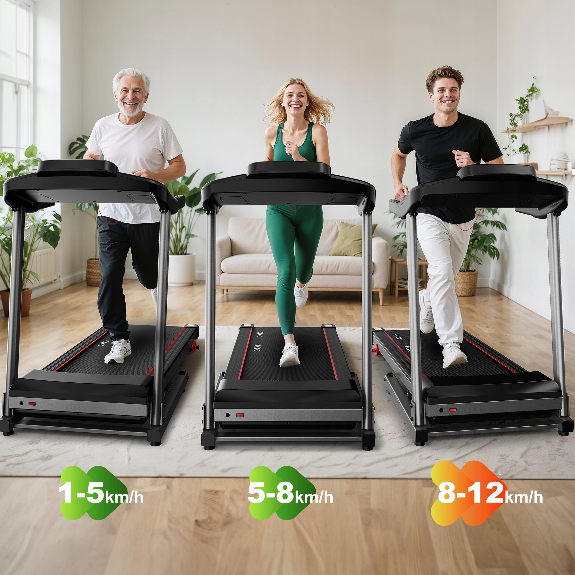 Electric folding treadmill 1-12 km/h, 3 levels of inclination, Bluetooth Manufacturer code 6976909985738