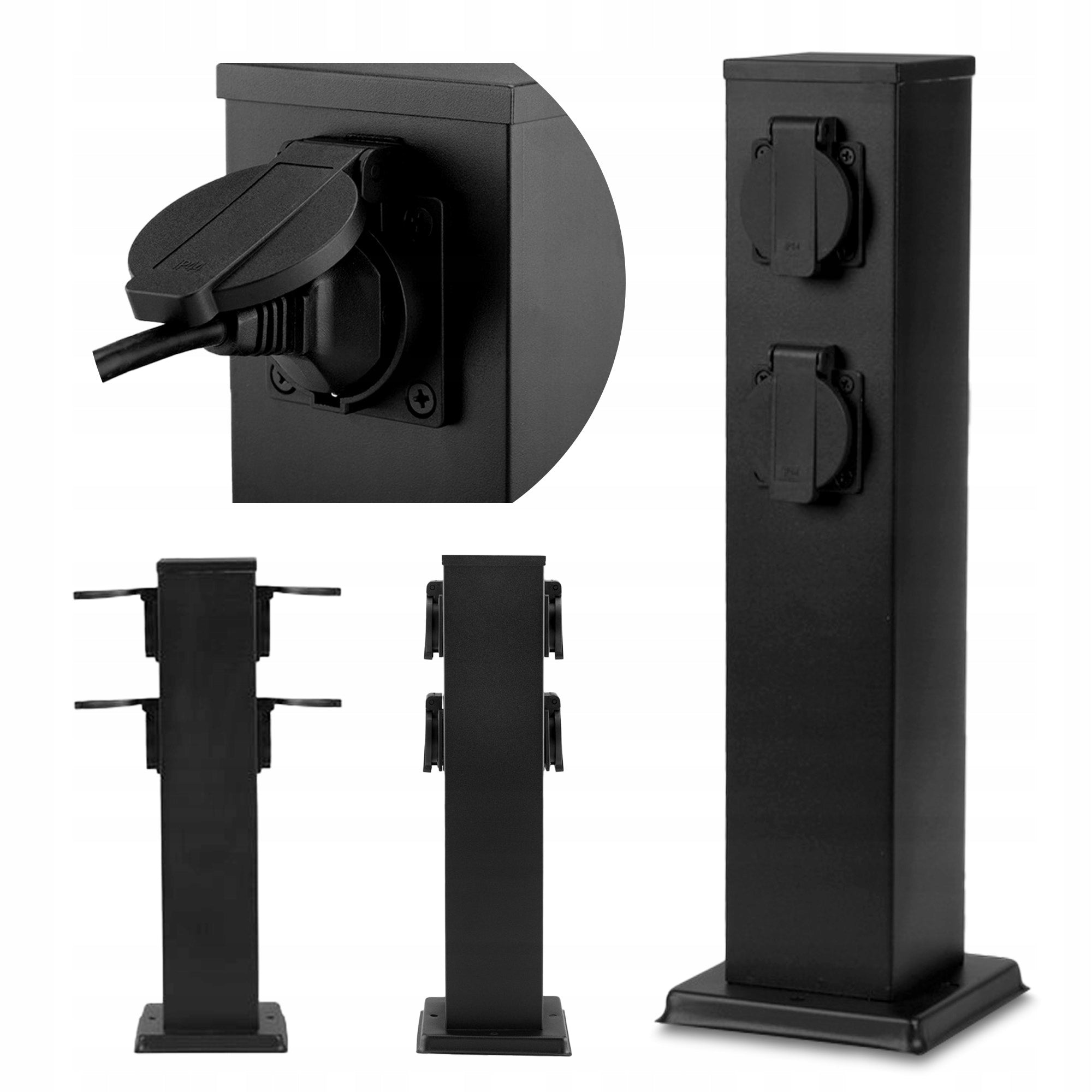 Electric garden post 40cm 4x hermetic socket 230V Thread type none