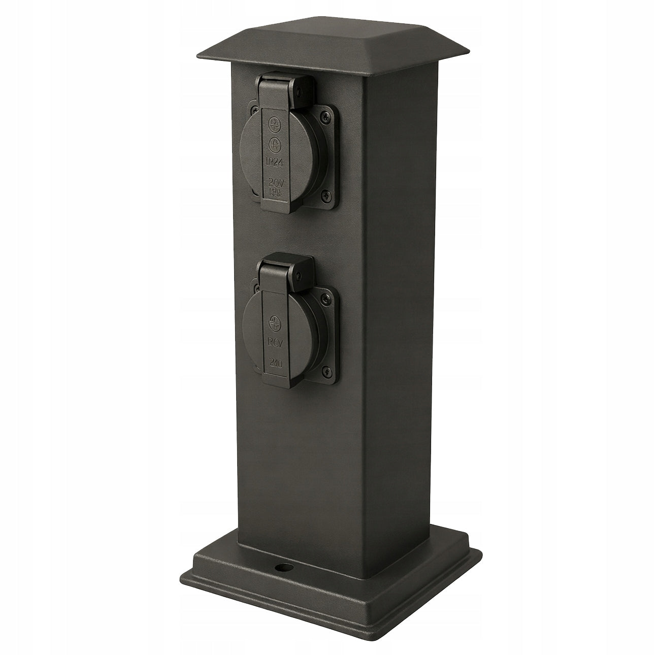 Electric garden post 4x hermetic socket 230V Power supply mains