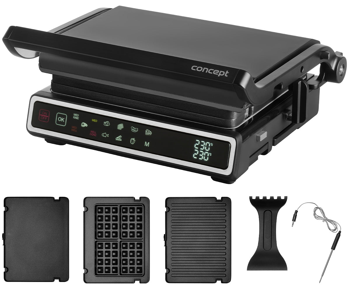 Electric grill Concept GE3550 black 2000 W with temperature control