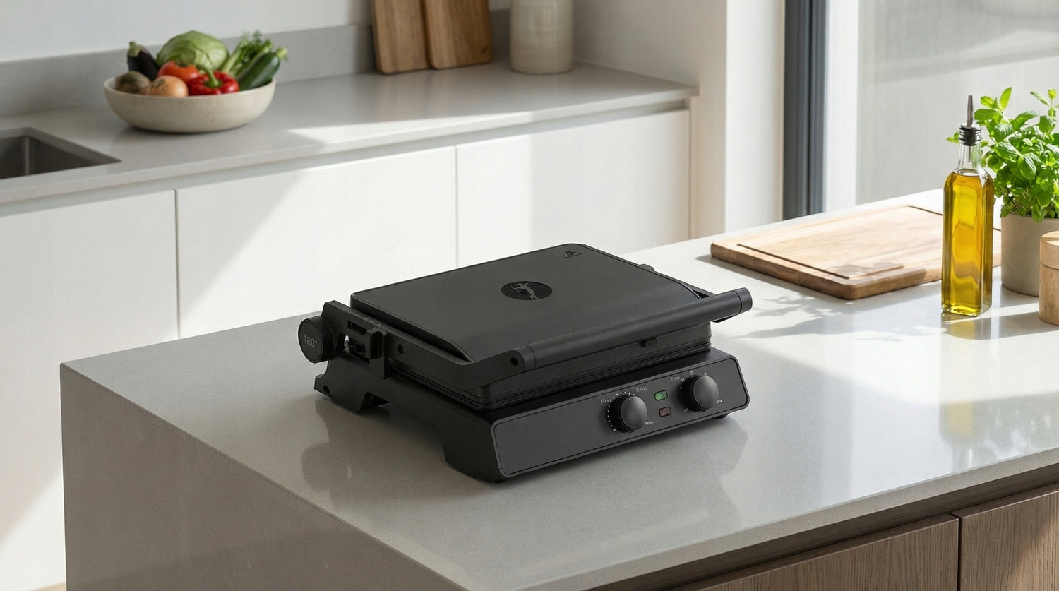 Electric grill Łucznik EG 0215 B 2000 W folding removable plates ILAG Brand Łucznik