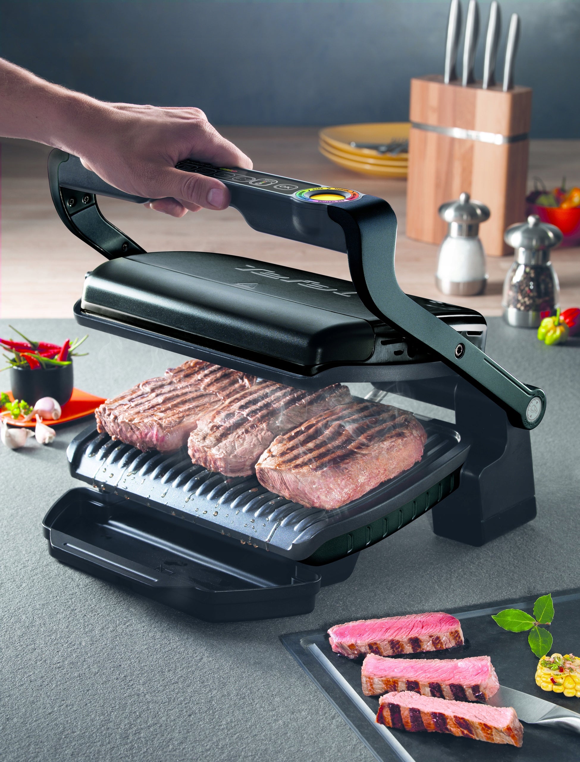 Electric grill TEFAL OptiGrill+ GC7148 Power 2000 W