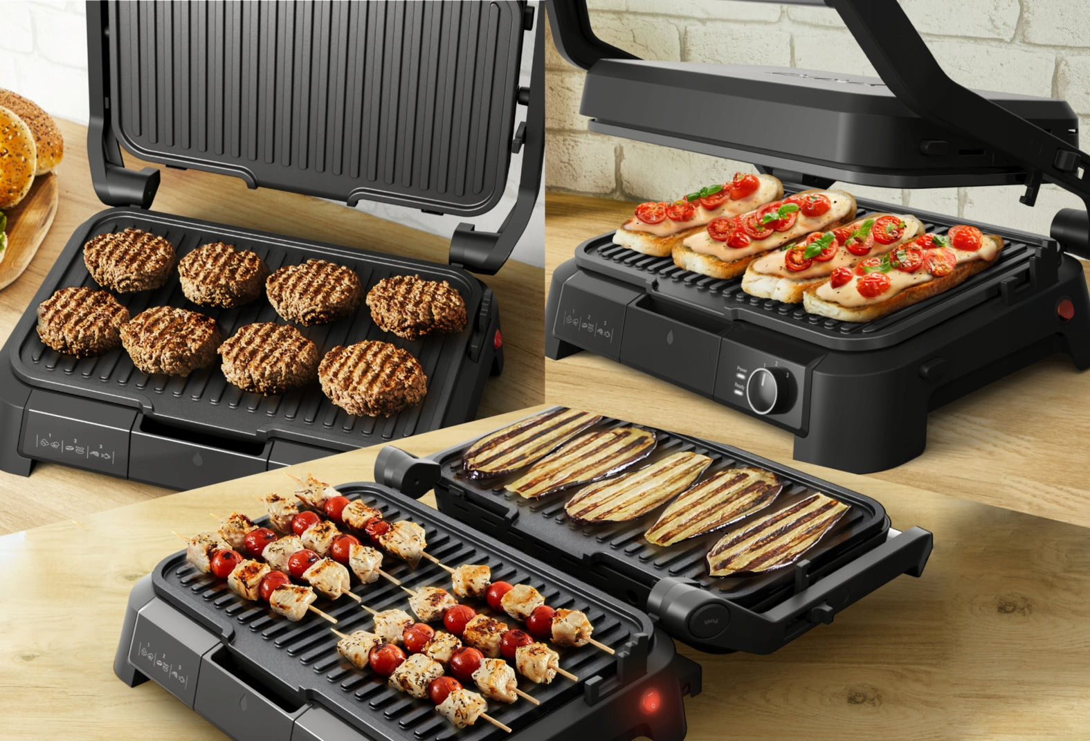 Electric grill TEFAL SuperGrill XL 3in1 GC520DE0 panini toaster oven 2200W Brand Tefal