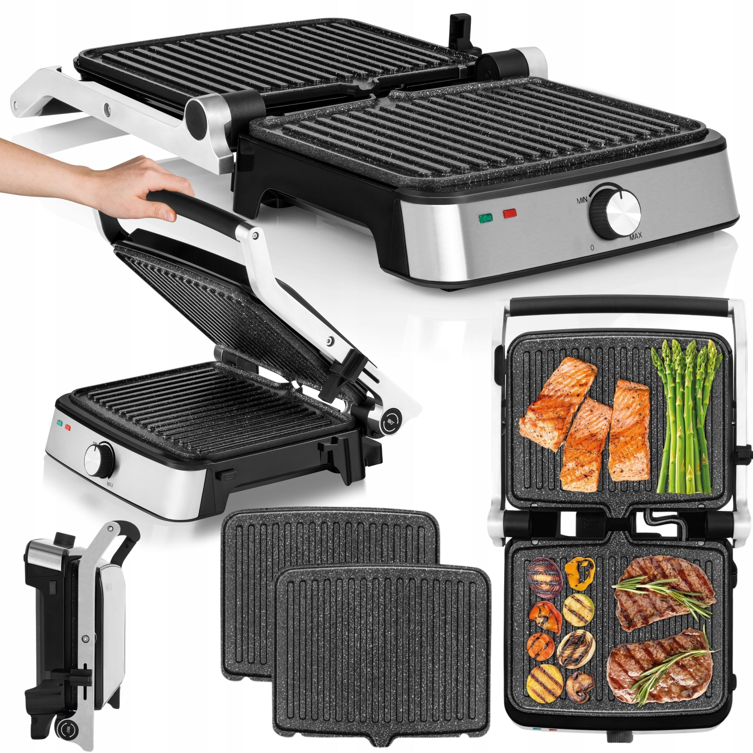 Electric grill Zeegma Chef Easy 2000W temperature control ceramic plates