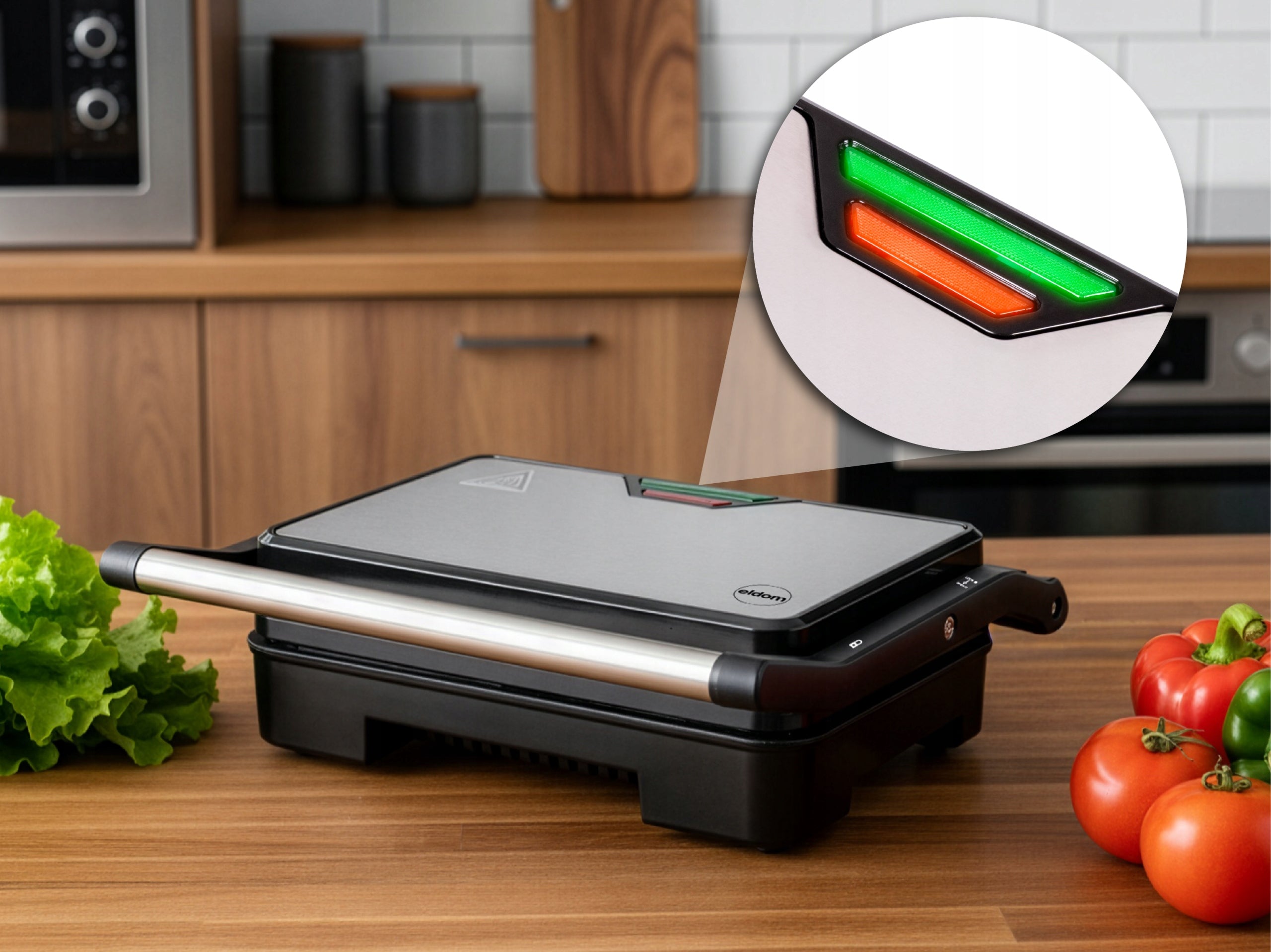 Electric grill pannini sandwich toaster folding GK110 Eldom 1000W Manufacturer code GK110 panio
