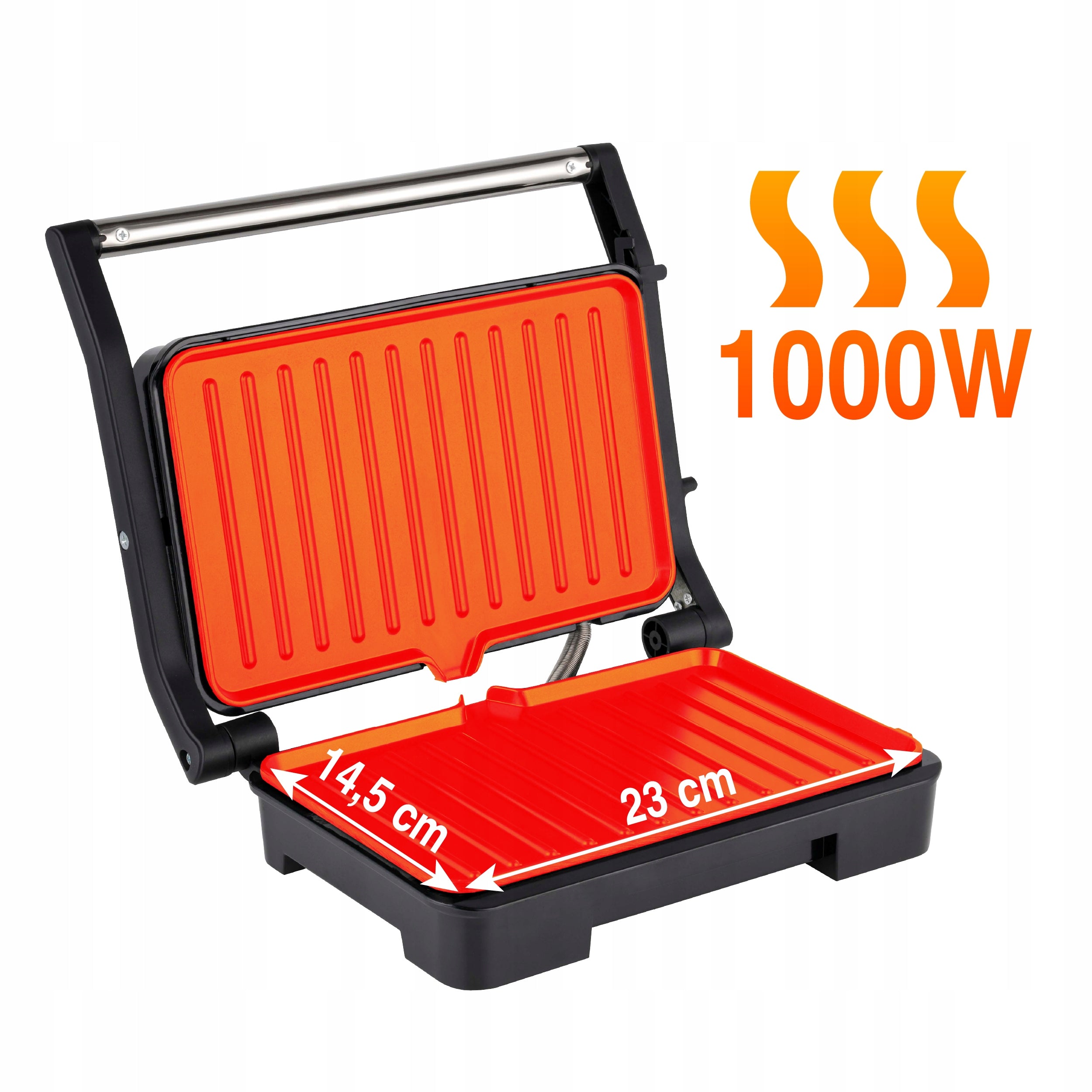 Electric grill pannini sandwich toaster folding GK110 Eldom 1000W Power 1000 W