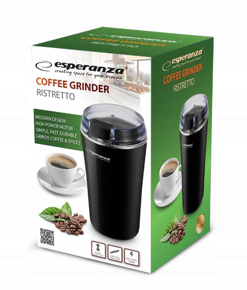 Electric grinder Esperanza EKC008K RISTRETTO 160 W black Manufacturer code EKC008K
