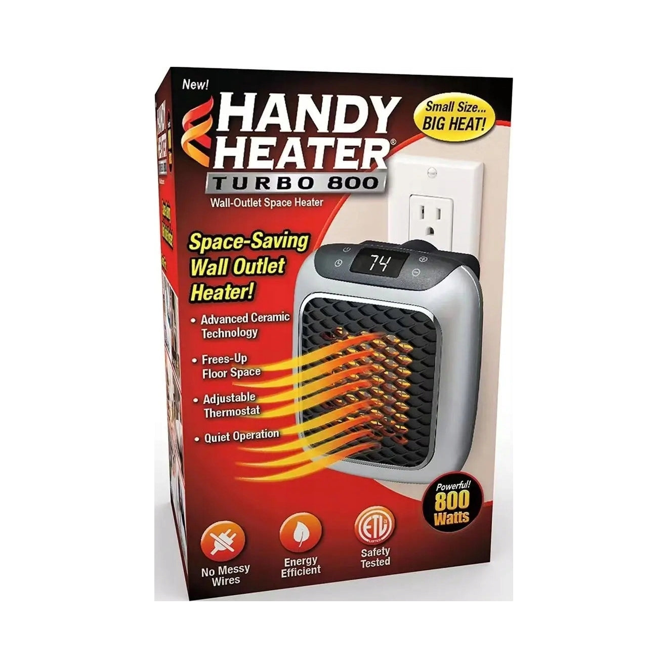 Electric heater Handy Heater 800 W ceramic with timer