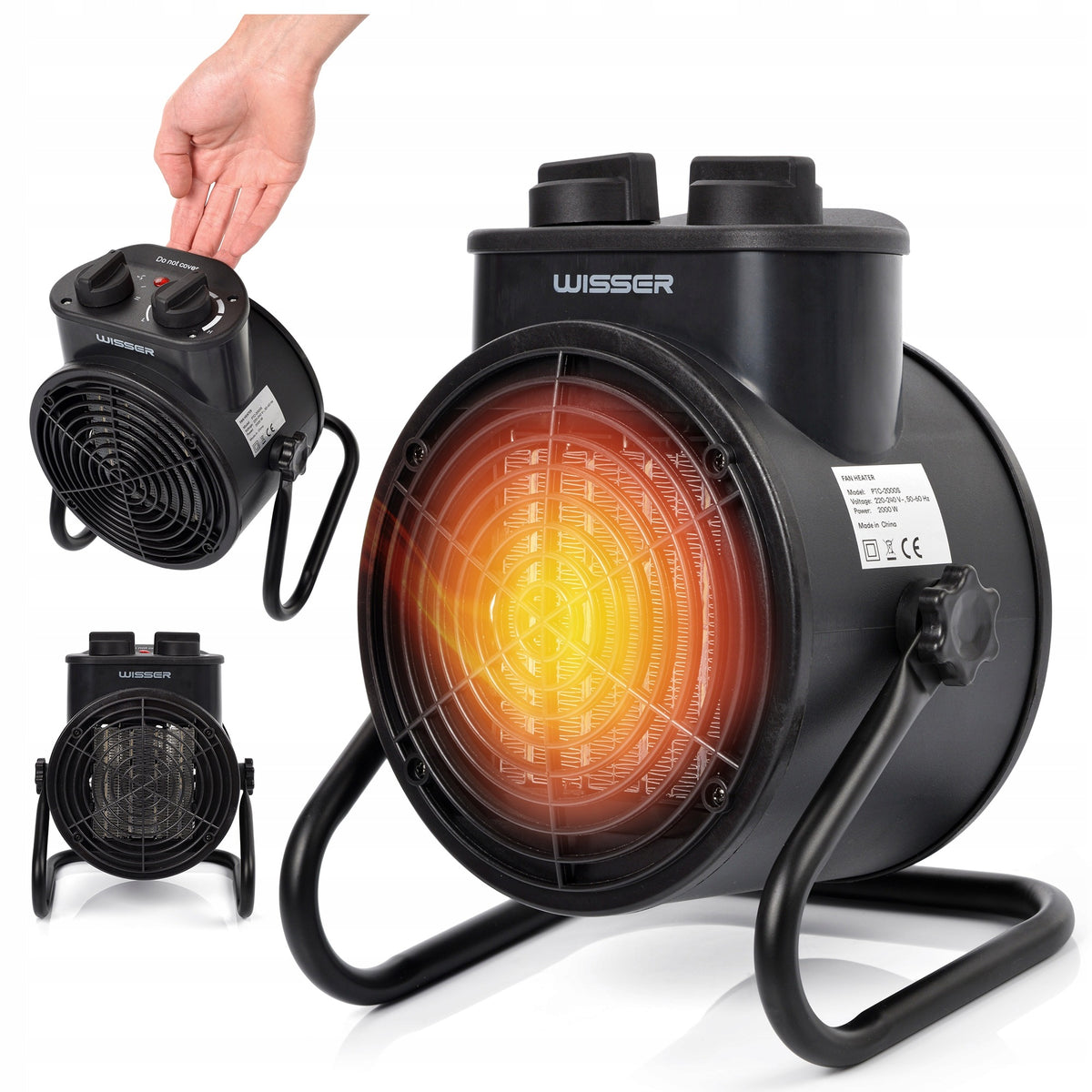 Electric heater blower heater apron thermostat PTC Wisser 2 kW