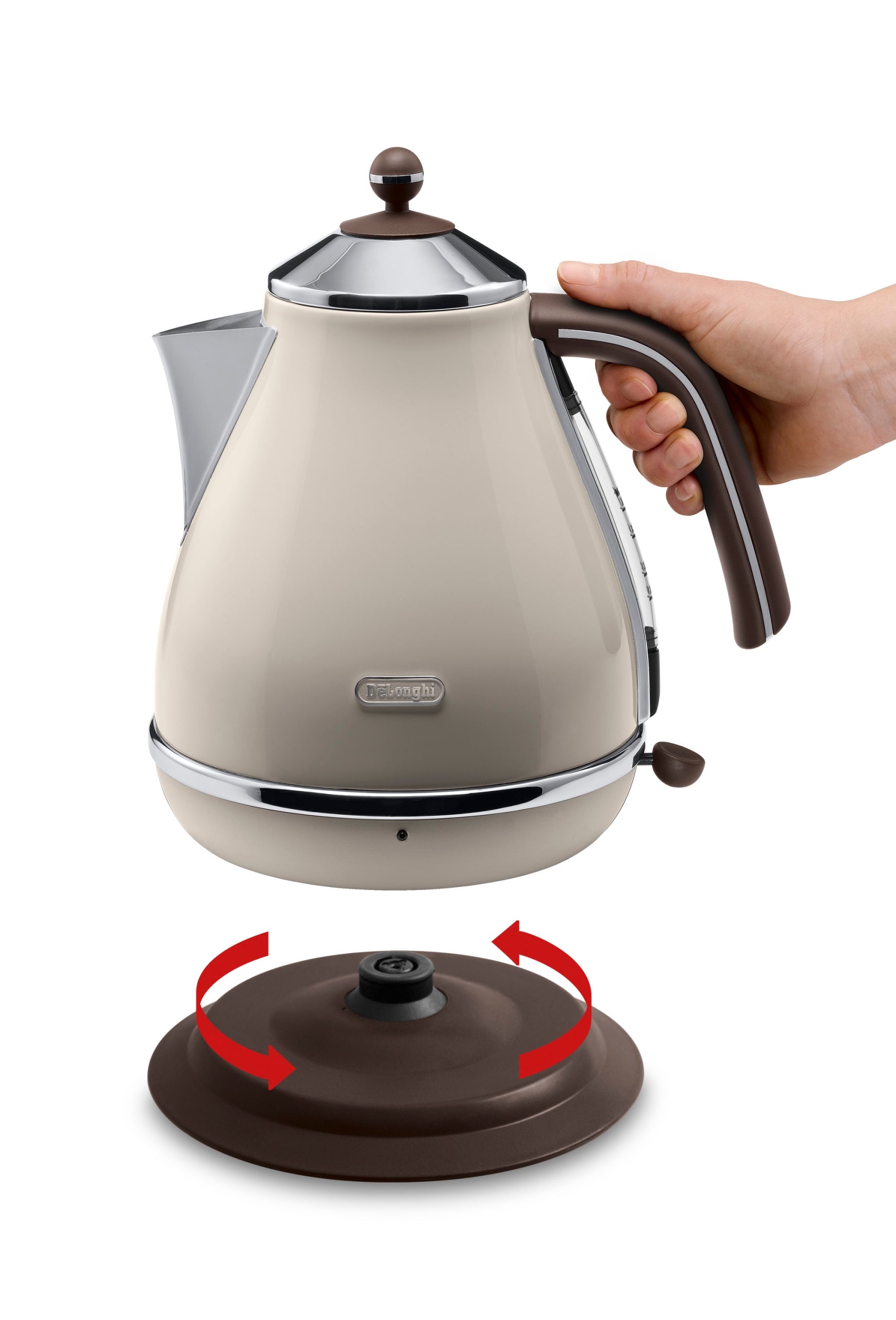 Electric kettle De'Longhi KBOV 2001.BG 2000 W 1,7 l beige/brown Manufacturer code KBOV2001.BG