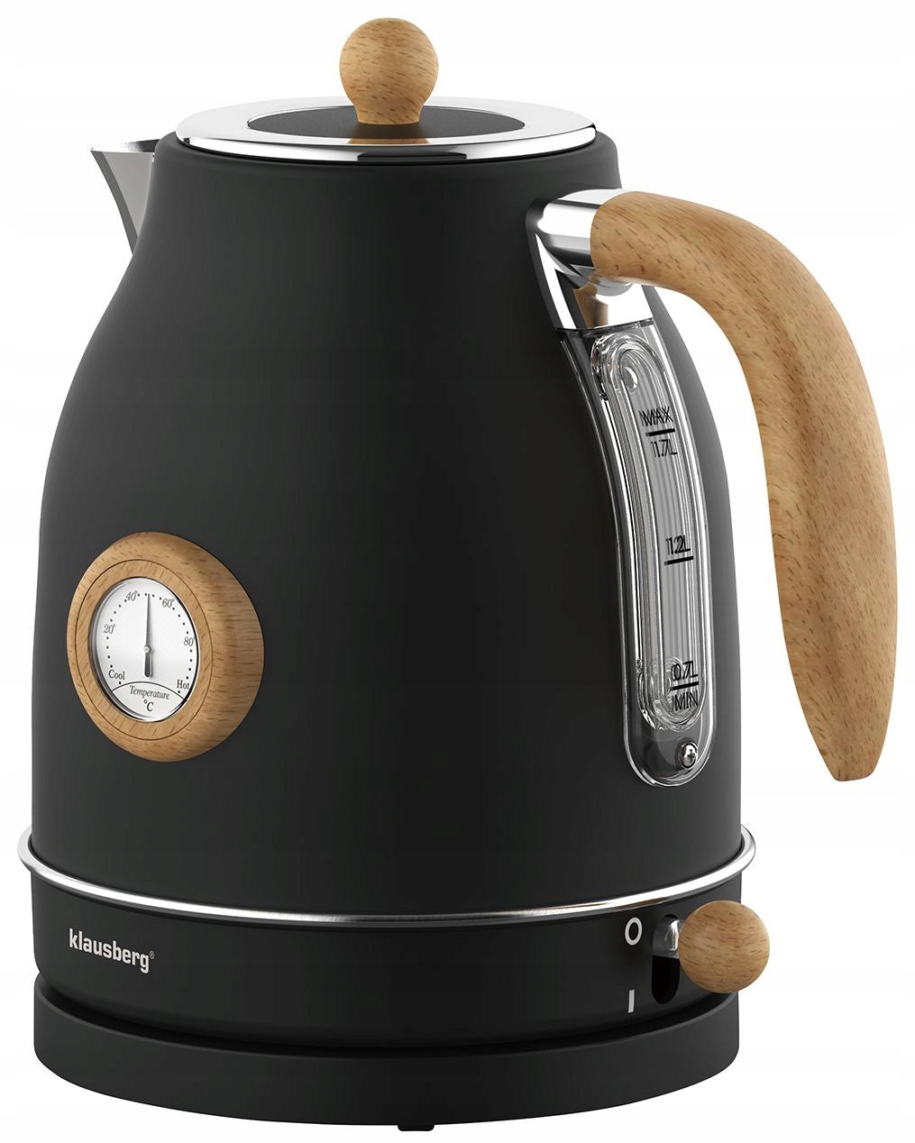 Electric kettle Klausberg KB-7907 1.7L with thermometer Black Retro 2200W EAN (GTIN) 5908287279070