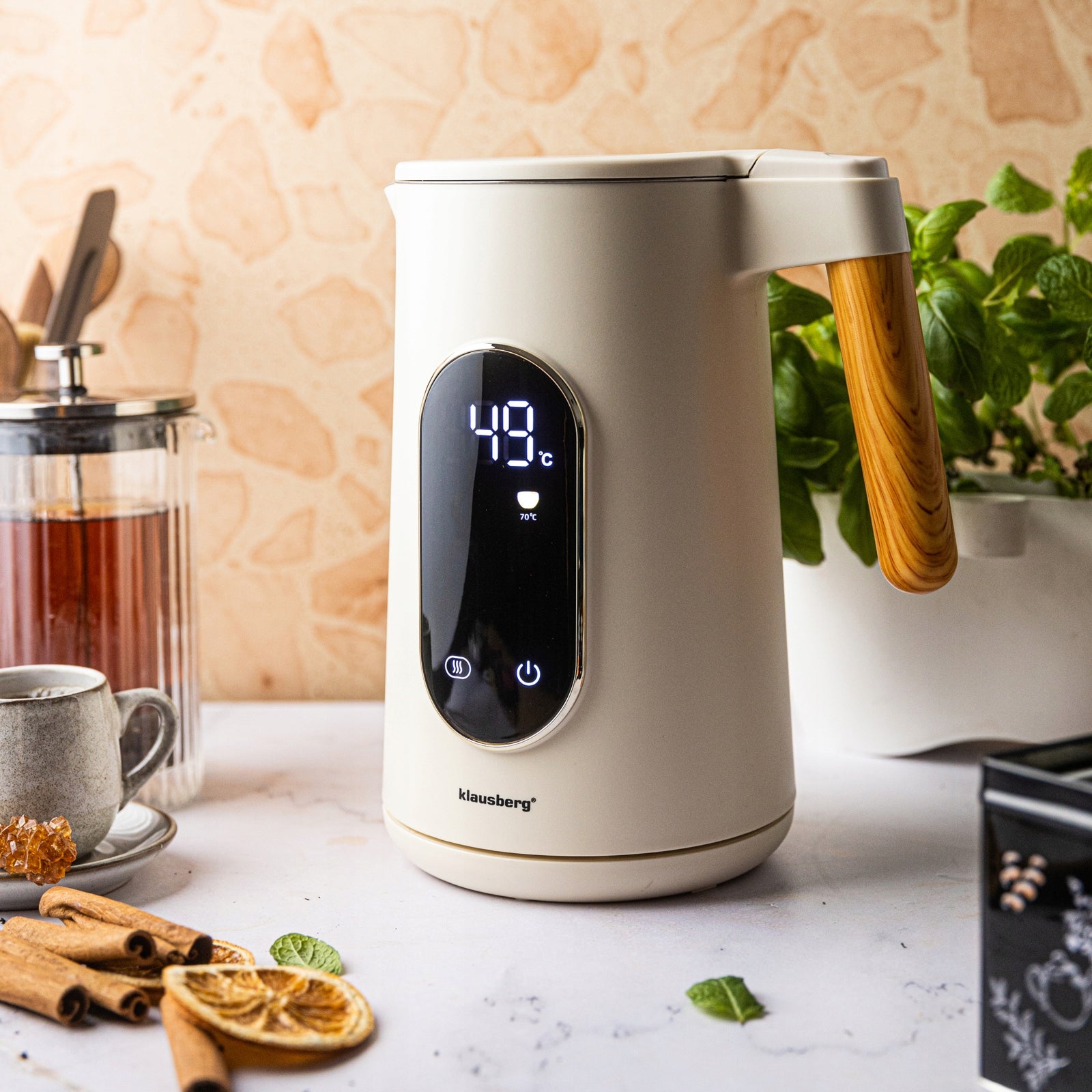 Electric kettle Klausberg KB-9005 2200 W 1,7 l beige Brand Klausberg