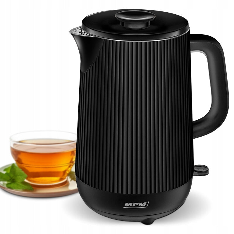 Electric kettle MPM MCZ-115/C 1800 W 1,5 l black Packaging status original