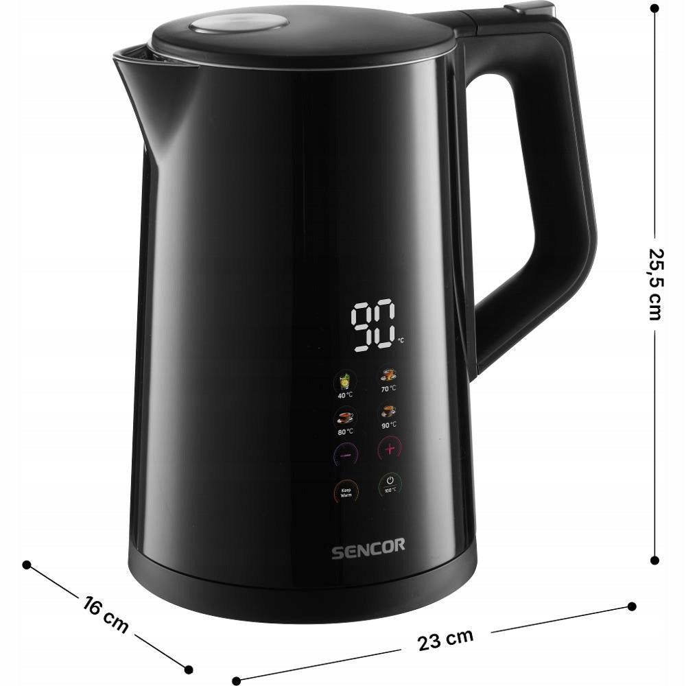 Electric kettle Sencor 0940BK double-walled temperature control 40-100stC Manufacturer code 41026767